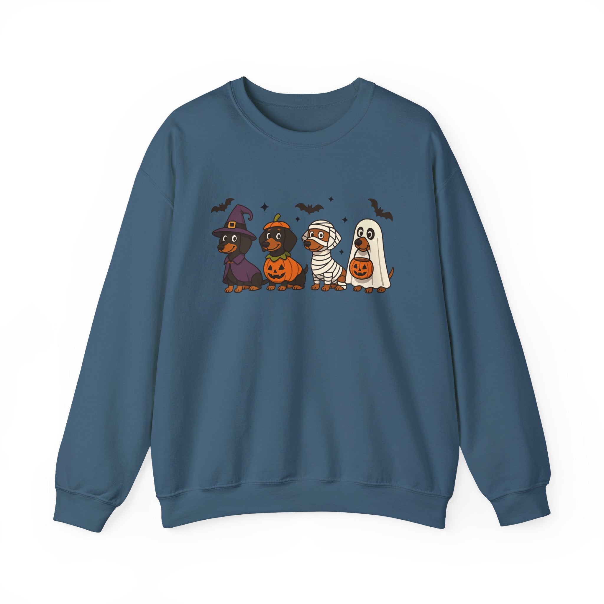 Halloween Dachshund Sweatshirt, Cute Dog Lover Sweatshirt, Pumpkin Ghost Mummy Witch Pullover, Funny Halloween Crewneck, Fall Pet Lover Gift