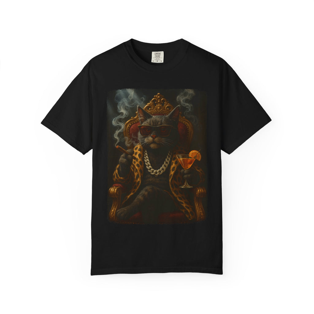 The Lounge Lord Tee – Feline Rich, Unbothered & Unapologetic. Majestic Cat T-Shirt, Animal Lovers Gift, Cool Casual Tee, Unique Graphic Shirt, Cat-Themed Apparel, Birthday Gift Idea
