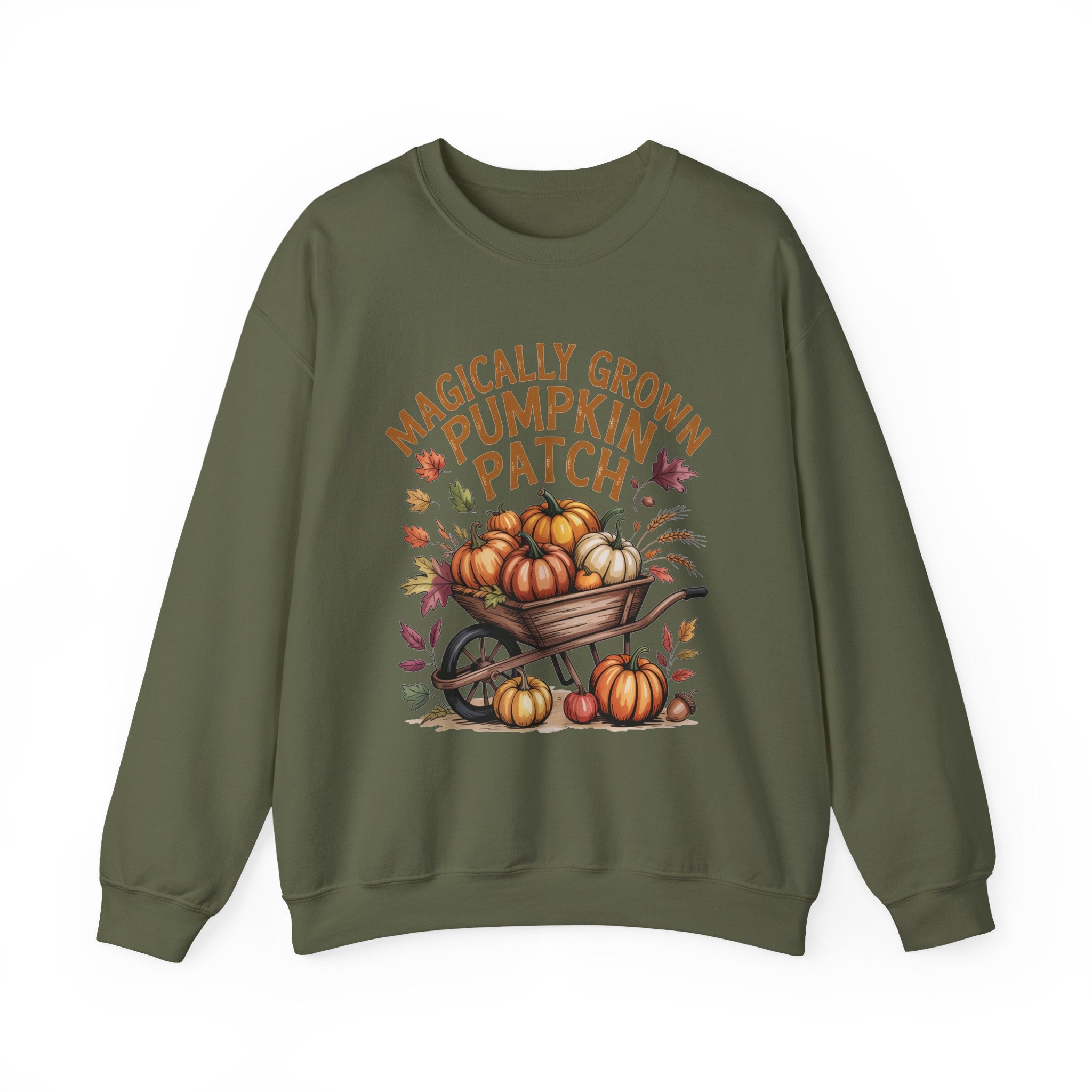 Magically Grown Pumpkin Patch Sweatshirt, Cozy Fall Sweatshirt, Autumn Pumpkin Lover Pullover, Vintage Fall Crewneck, Thanksgiving Shirt, Farmhouse Aesthetic