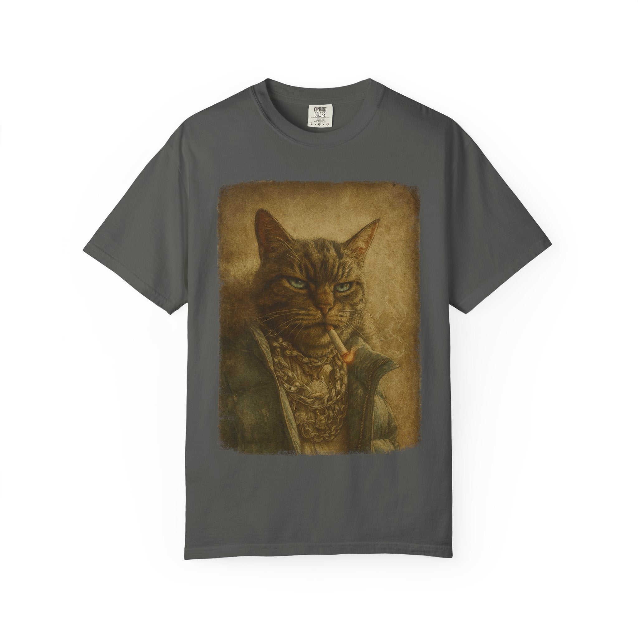 The Kingpin Tee – Vintage Heat with Feline Swagger