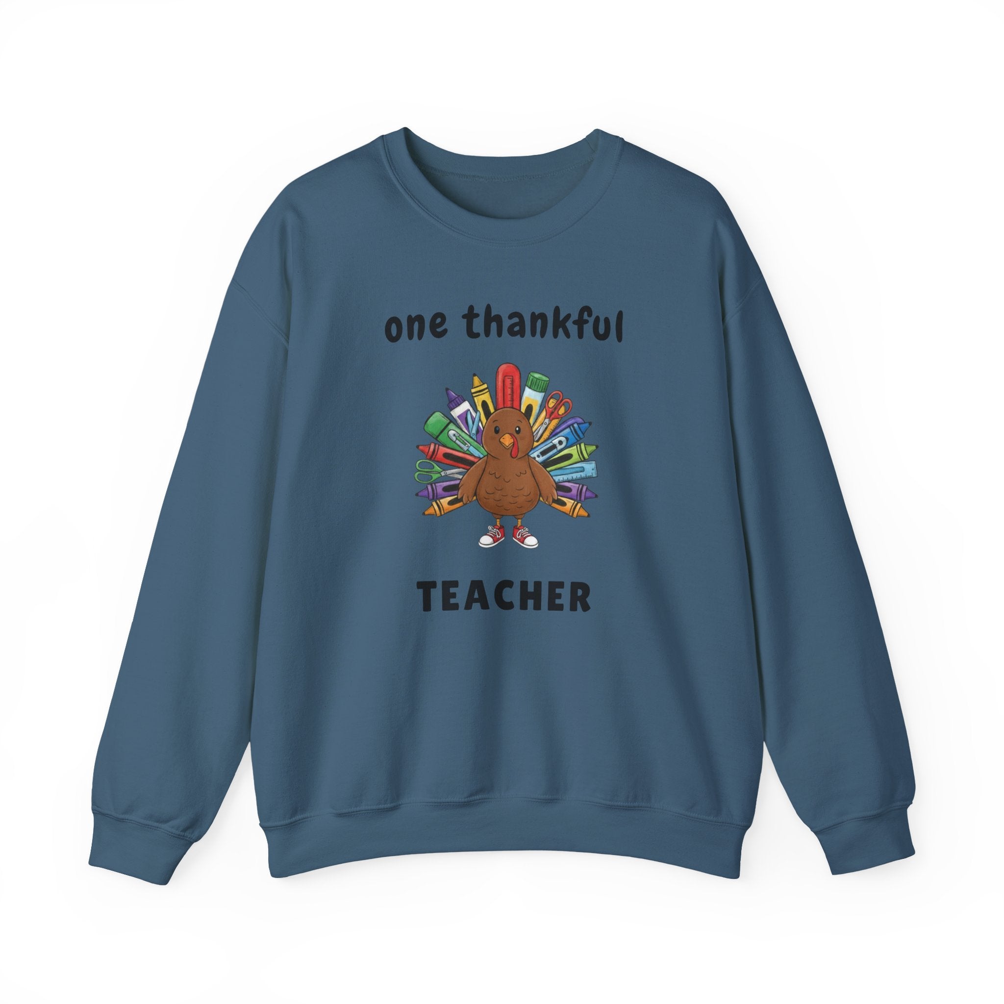 One Thankful Teacher Sweatshirt, Funny Turkey Crewneck, Thanksgiving Teacher Shirt, Fall Teacher Sweater, Cozy Teacher Gift, Autumn Sweatshirt