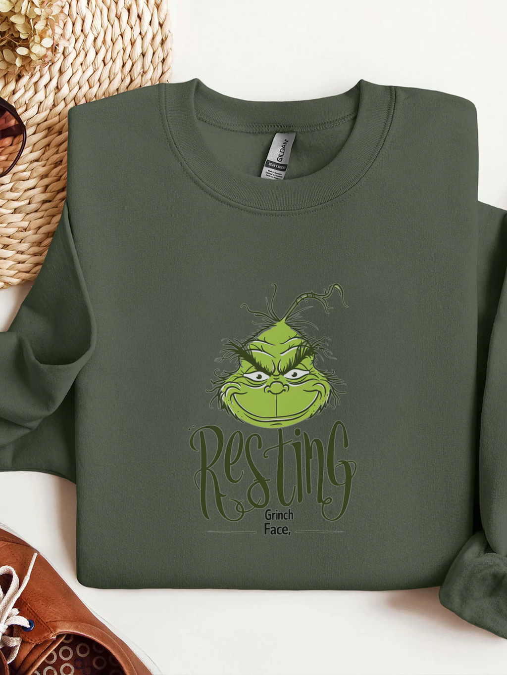 Copy of Grinch Face Sweatshirt, Grinch Face Crewneck, Grinchmas Sweater, Christmas Grinch Shirt, Christmas Funny Grinch Sweatshirt, Ew People Shirt