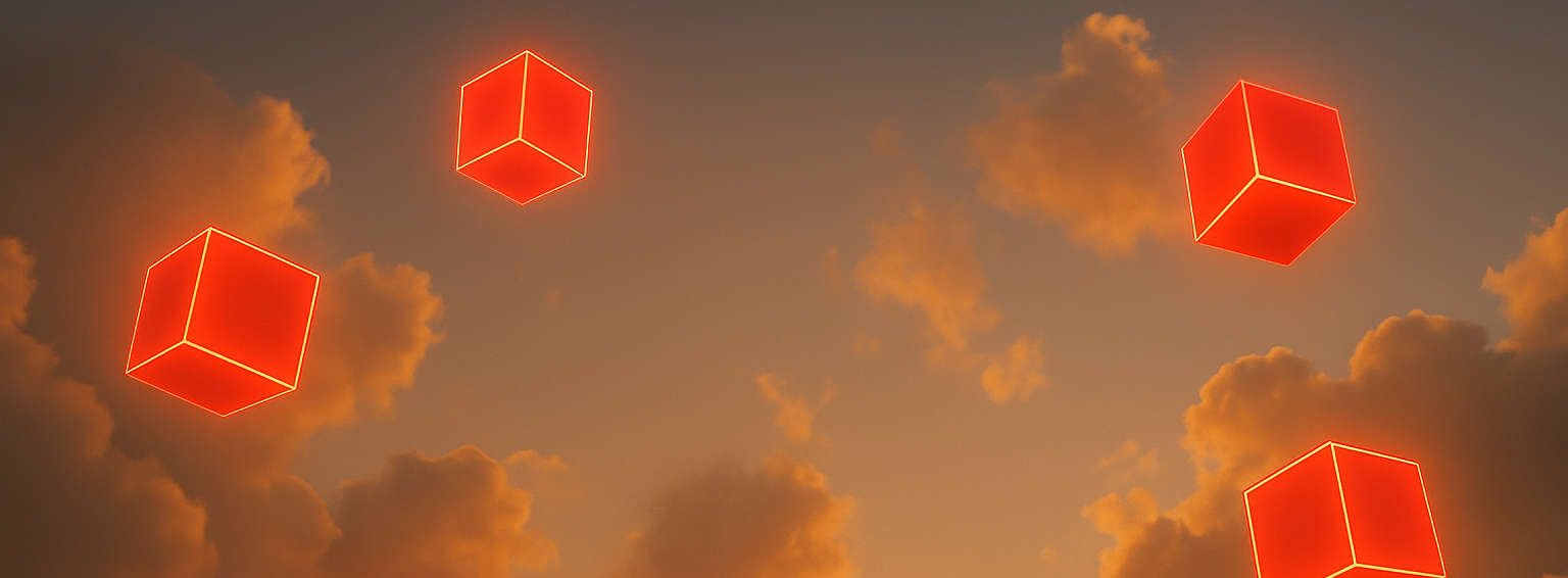 Floating Red Cubes Yunous