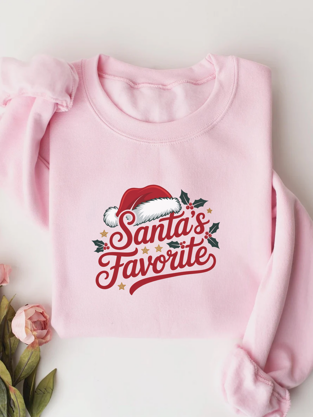 Santas Favorite Christmas Sweatshirt, Womens Christmas Shirt, Girly Christmas Gift, Funny Christmas Shirt, Festive Holiday Gift, Woman Holiday Sweater