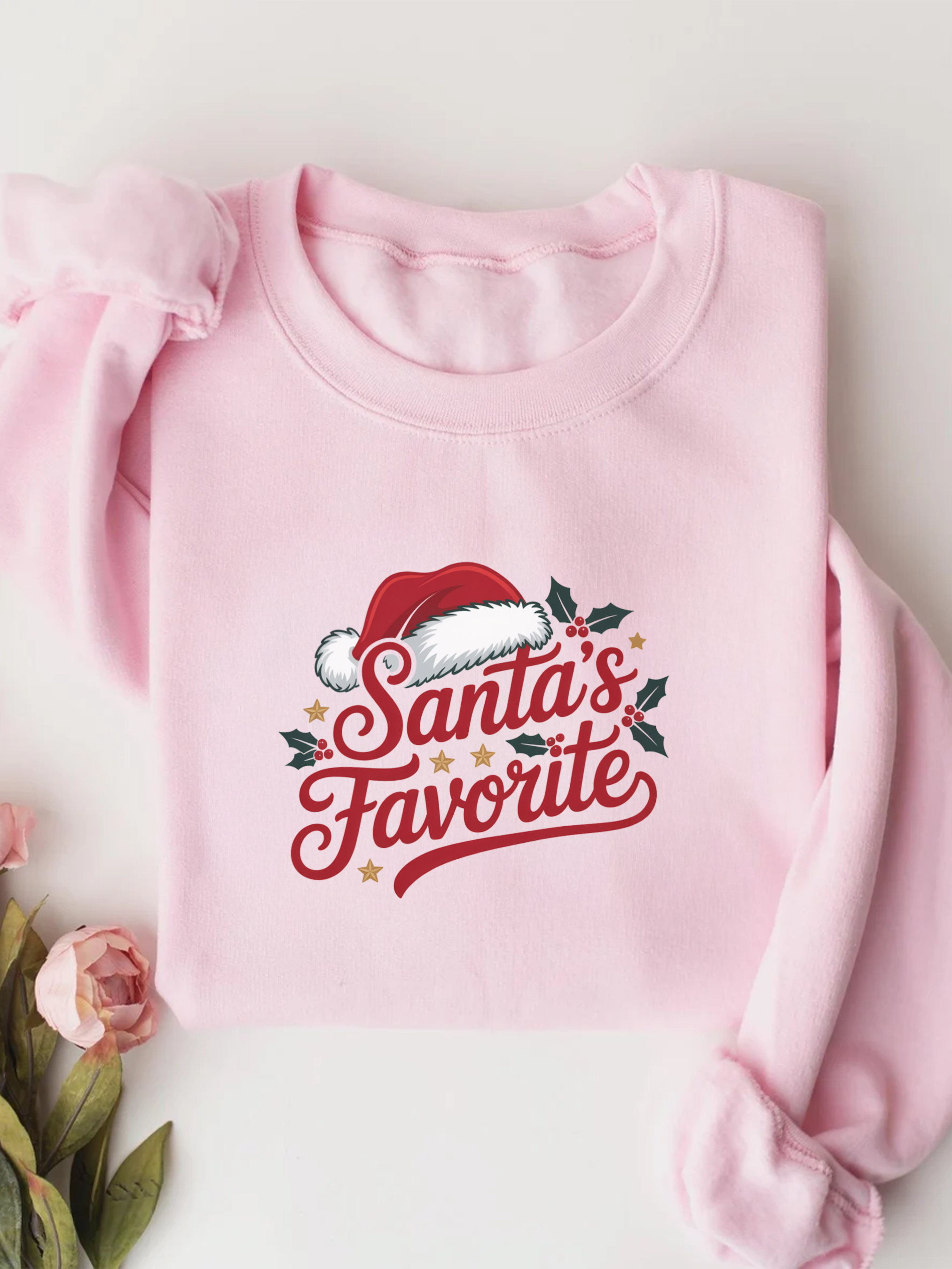 Santas Favorite Christmas Sweatshirt, Womens Christmas Shirt, Girly Christmas Gift, Funny Christmas Shirt, Festive Holiday Gift, Woman Holiday Sweater