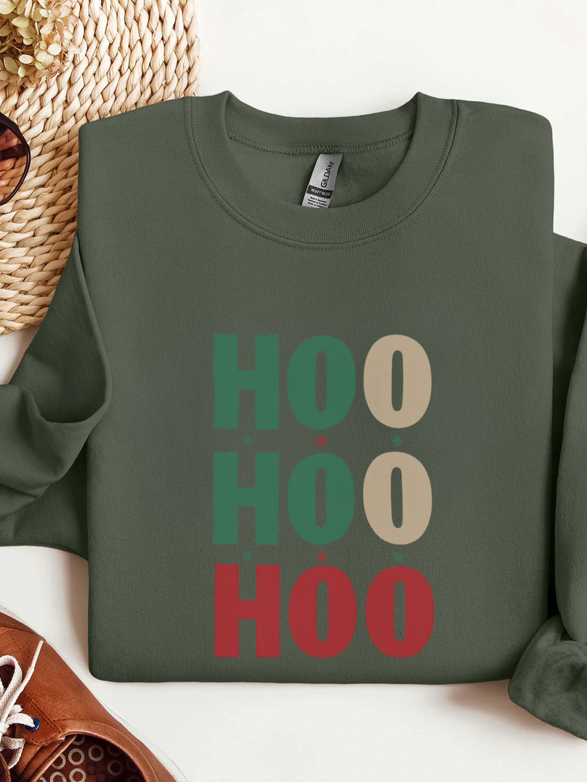 Ho Ho Ho Sweatshirt, Christmas Woman Crewneck, Xmas Sweater, Pink Girly Christmas, Happy Holiday Shirt, Christmas Woman Gift