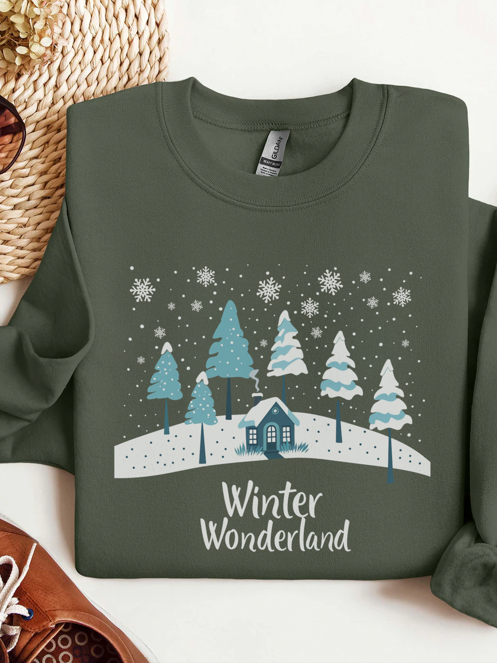 Winter Wonderland Sweatshirt, Christmas Tree Crewneck, Christmas Shirt For Women, Winter Gift, Family Winter Shirt, Winter Crew Shirt, Winter Lover Shirt