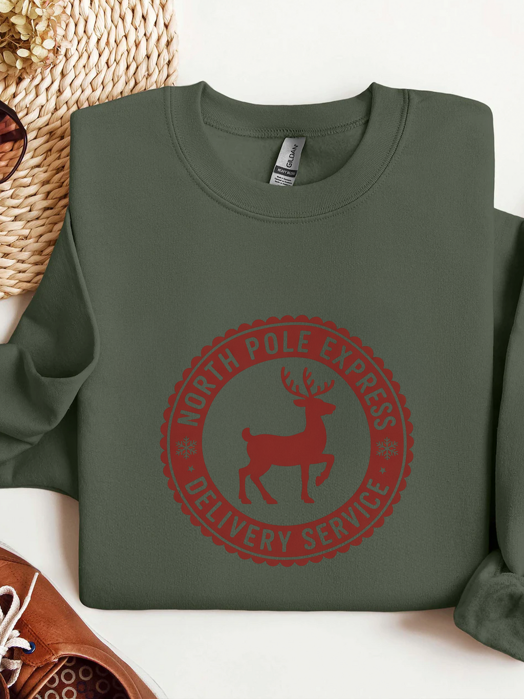 Polar Express Sweatshirt, Deer Christmas Crewneck, Funny Deer Xmas Outfit, Polar Express Gift, All Aboard Polar Express Shirt, Woman Christmas Gift, Holiday Woman Shirt