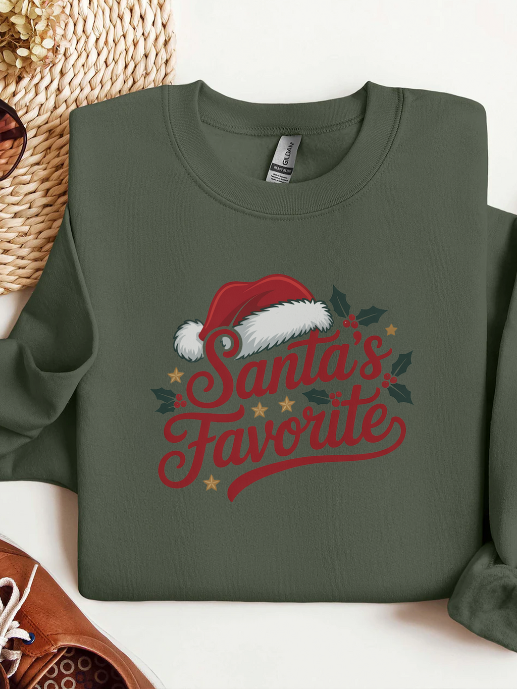 Santas Favorite Christmas Sweatshirt, Womens Christmas Shirt, Girly Christmas Gift, Funny Christmas Shirt, Festive Holiday Gift, Woman Holiday Sweater