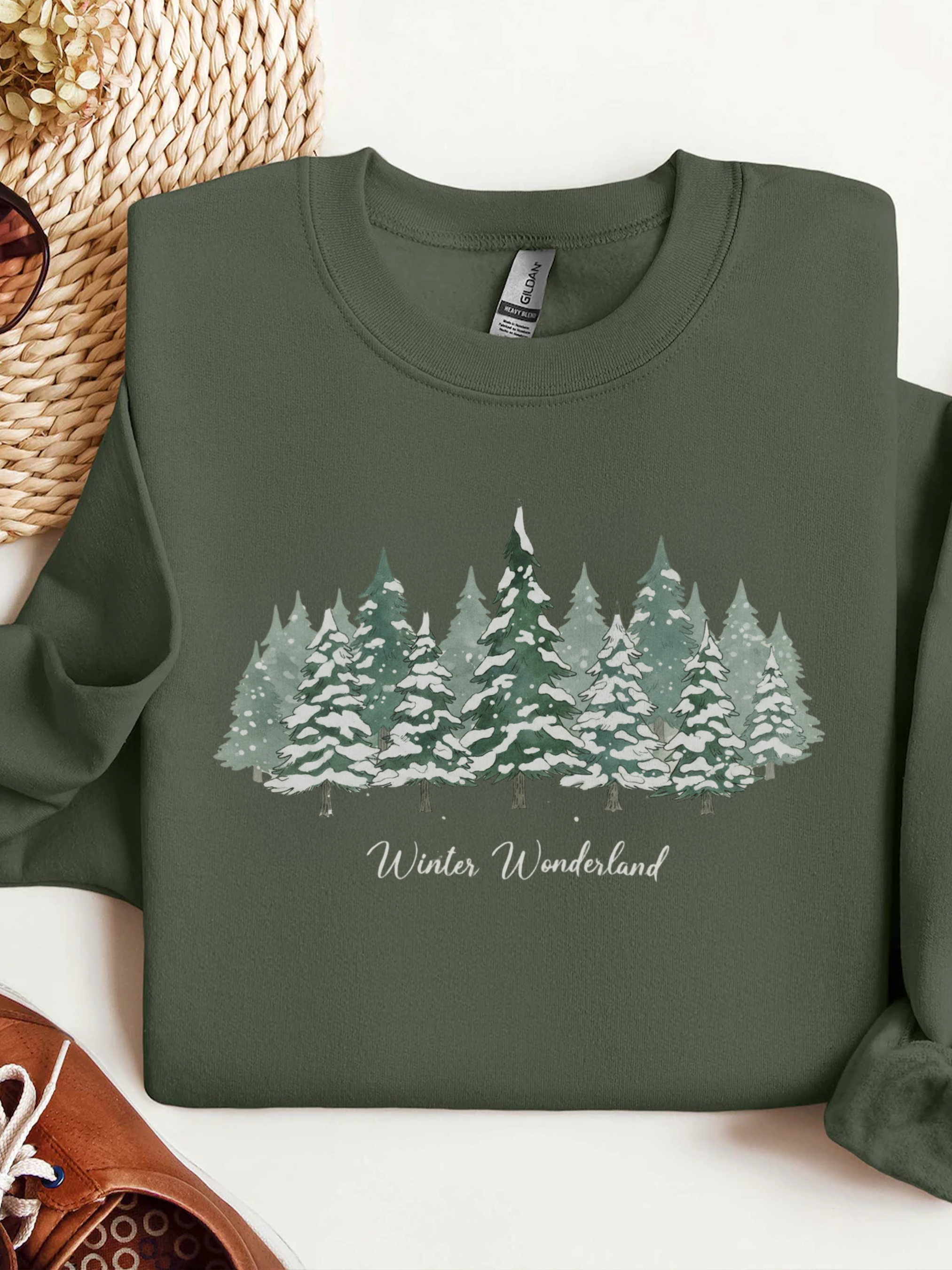 Winter Wonderland Sweatshirt, Christmas Tree Crewneck, Christmas Shirt For Women, Winter Gift, Family Winter Shirt, Winter Crew Shirt, Winter Lover Shirt