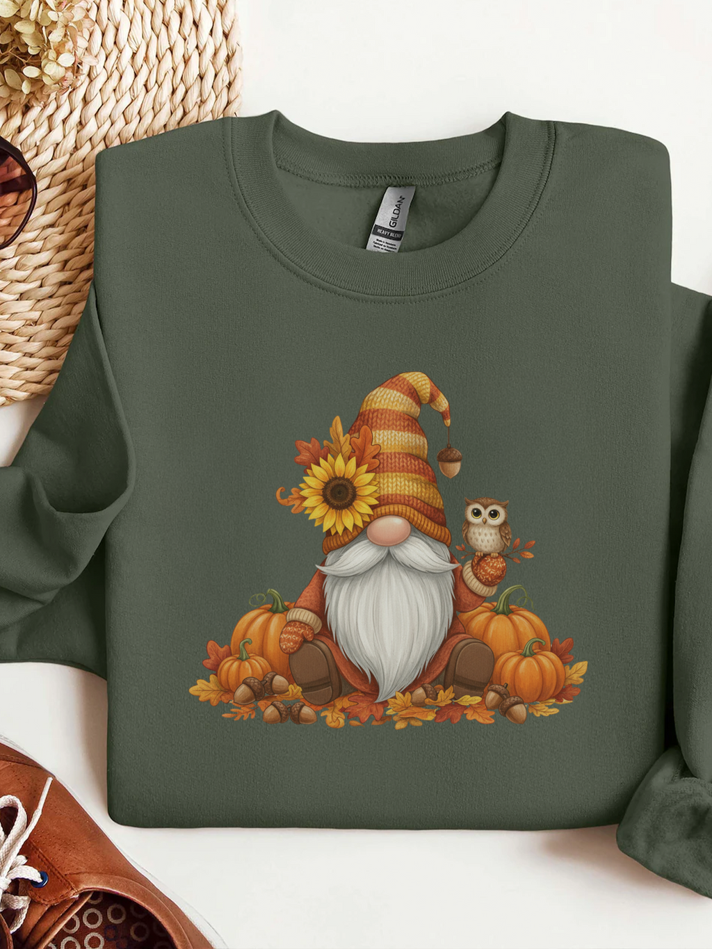 Fall Gnomes Sweatshirt, Fall Vibes Crewneck, Thanksgiving Gnomes Tshirt, Fall Lovers Shirt, Cozy Sweater, Cute Thanksgiving Gnomes Sweatshirt
