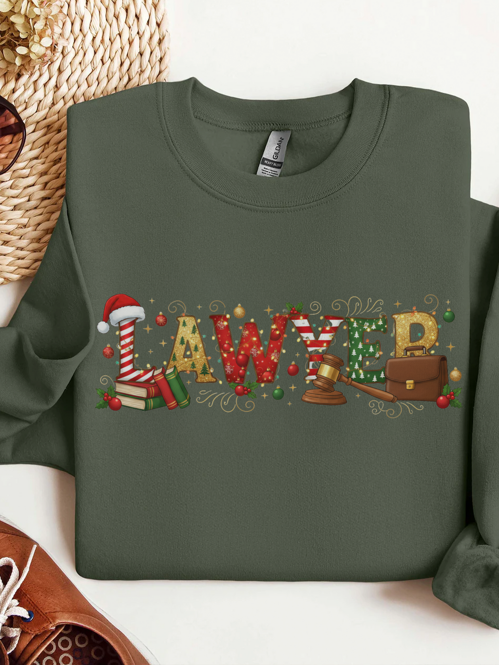 Christmas Lawyer Sweatshirt, Merry Christmas Lawyer Crewneck, Festive Lawyer Sweater, Lawyer Festive Hoodie, Gift for Lawyer