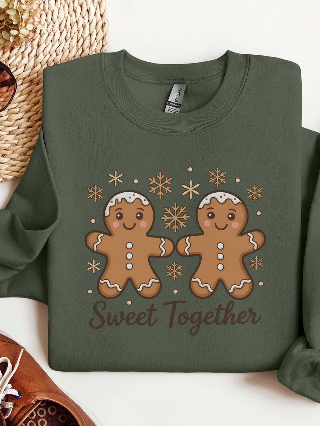 Gingerbread Sweatshirt, Christmas Gingerbread Cookies Crewneck, Holiday Baking, Christmas Cookie Baking, Gingerbread Sweater, Cute Holiday Crewneck