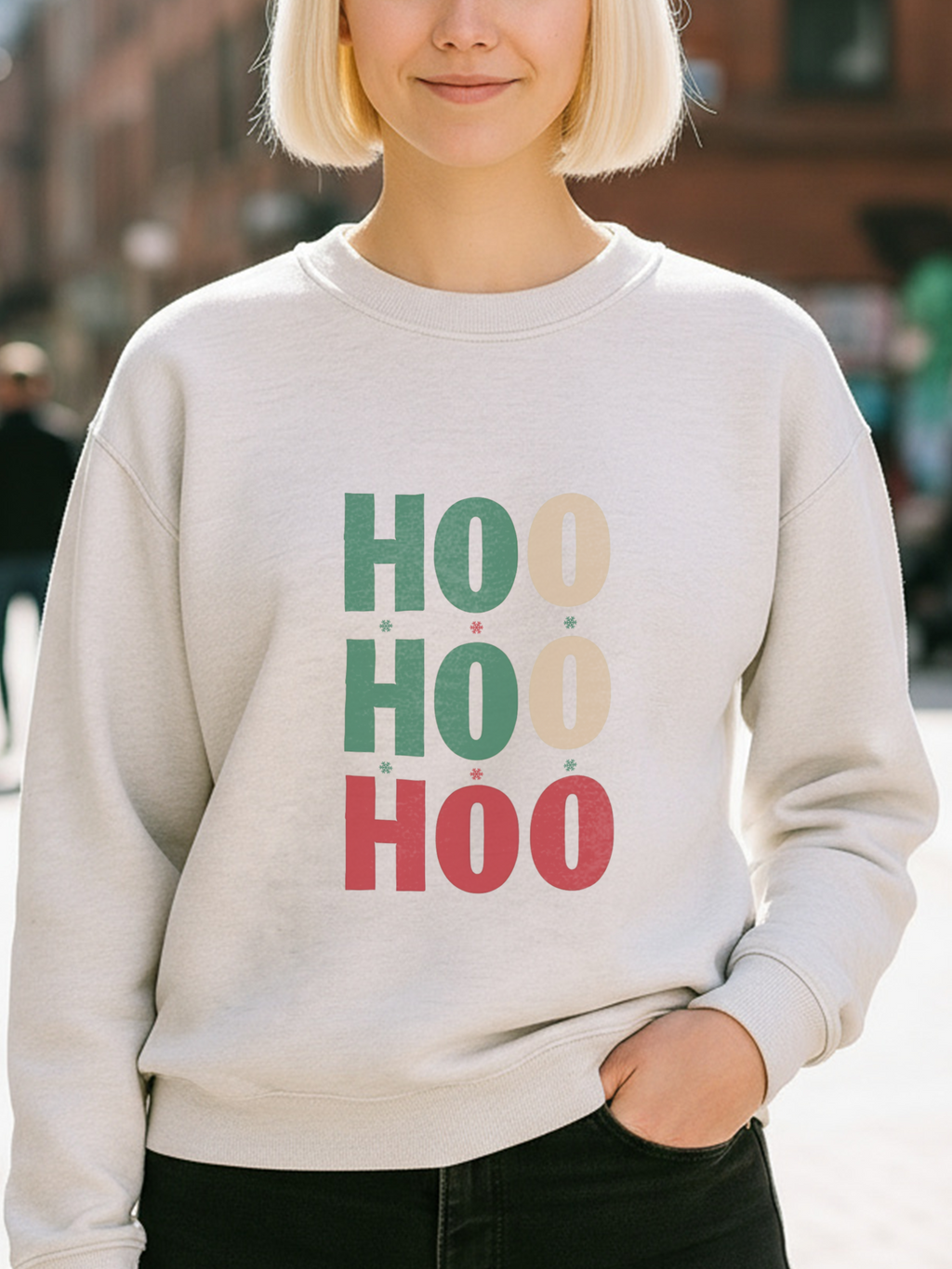 Ho Ho Ho Sweatshirt, Christmas Woman Crewneck, Xmas Sweater, Pink Girly Christmas, Happy Holiday Shirt, Christmas Woman Gift