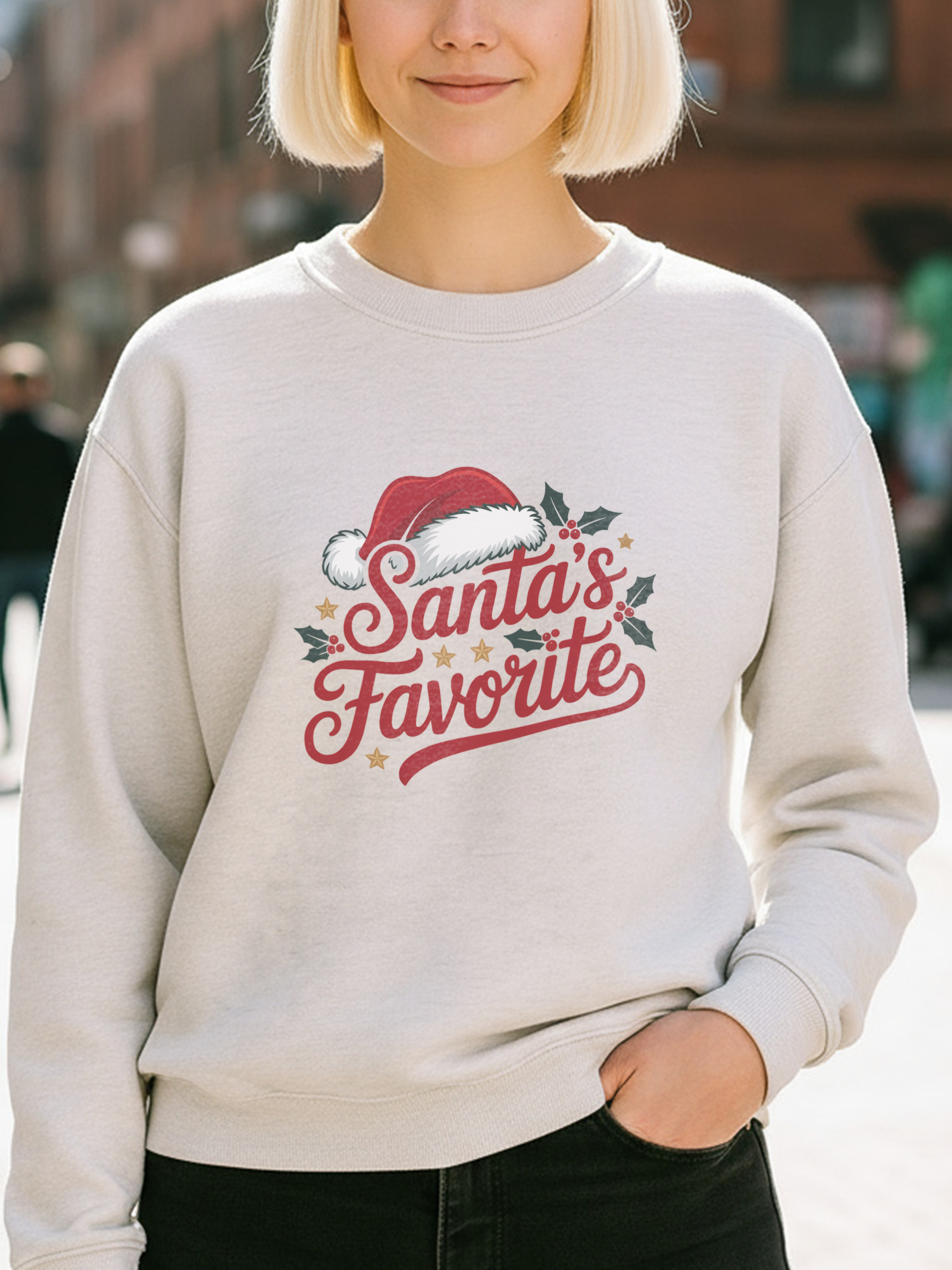 Santas Favorite Christmas Sweatshirt, Womens Christmas Shirt, Girly Christmas Gift, Funny Christmas Shirt, Festive Holiday Gift, Woman Holiday Sweater
