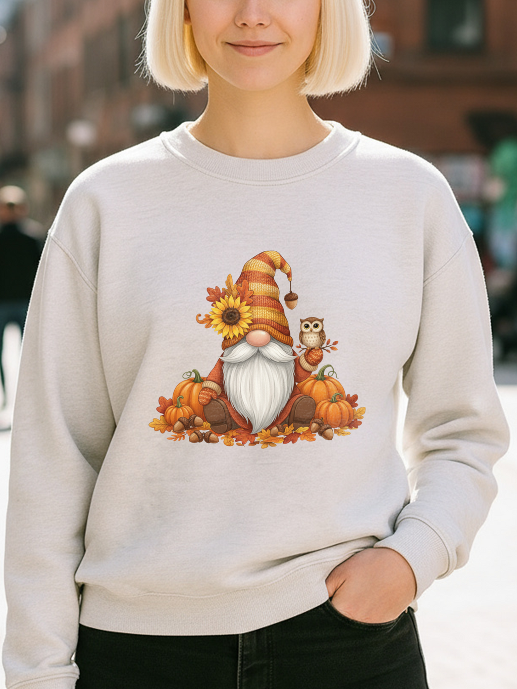 Fall Gnomes Sweatshirt, Fall Vibes Crewneck, Thanksgiving Gnomes Tshirt, Fall Lovers Shirt, Cozy Sweater, Cute Thanksgiving Gnomes Sweatshirt