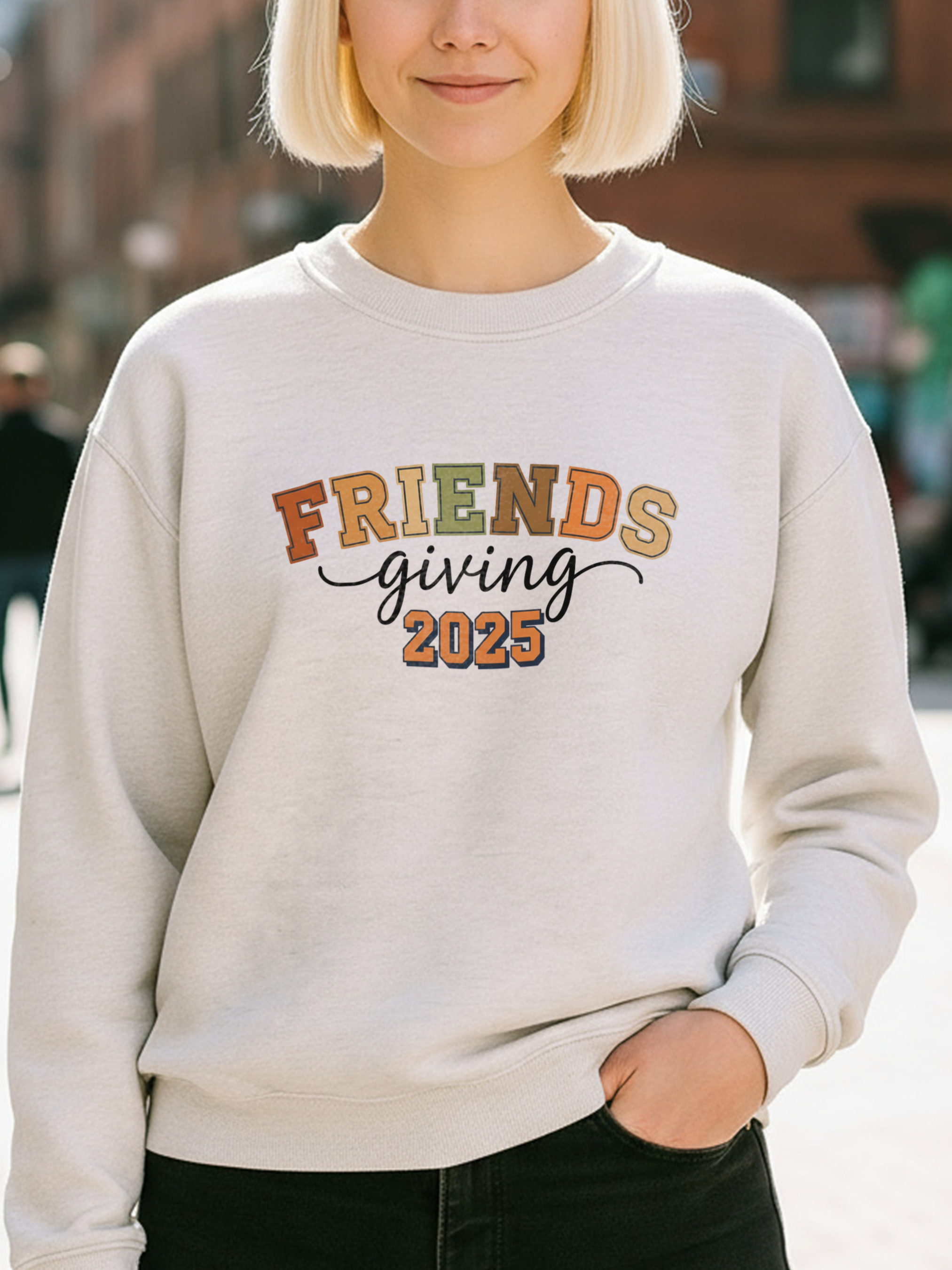 Friends Giving Sweatshirt, Thanksgiving Friends Crewneck, Friends Thanksgiving Sweatshirt, Friends Thanksgiving Gift Shirt, Friendsgiving 2025 Shirt