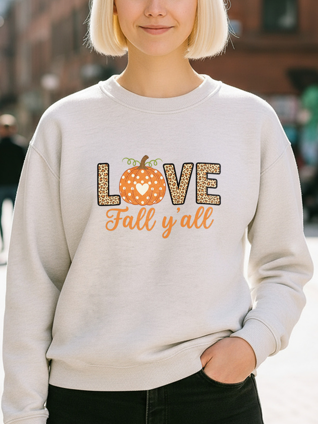 Love Thanksgiving Sweatshirt,Its Fall Yall Crewneck,Fall Sweater for Women, Pumpkin Shirt, Fall Crewneck Womens Thanksgiving Shirt