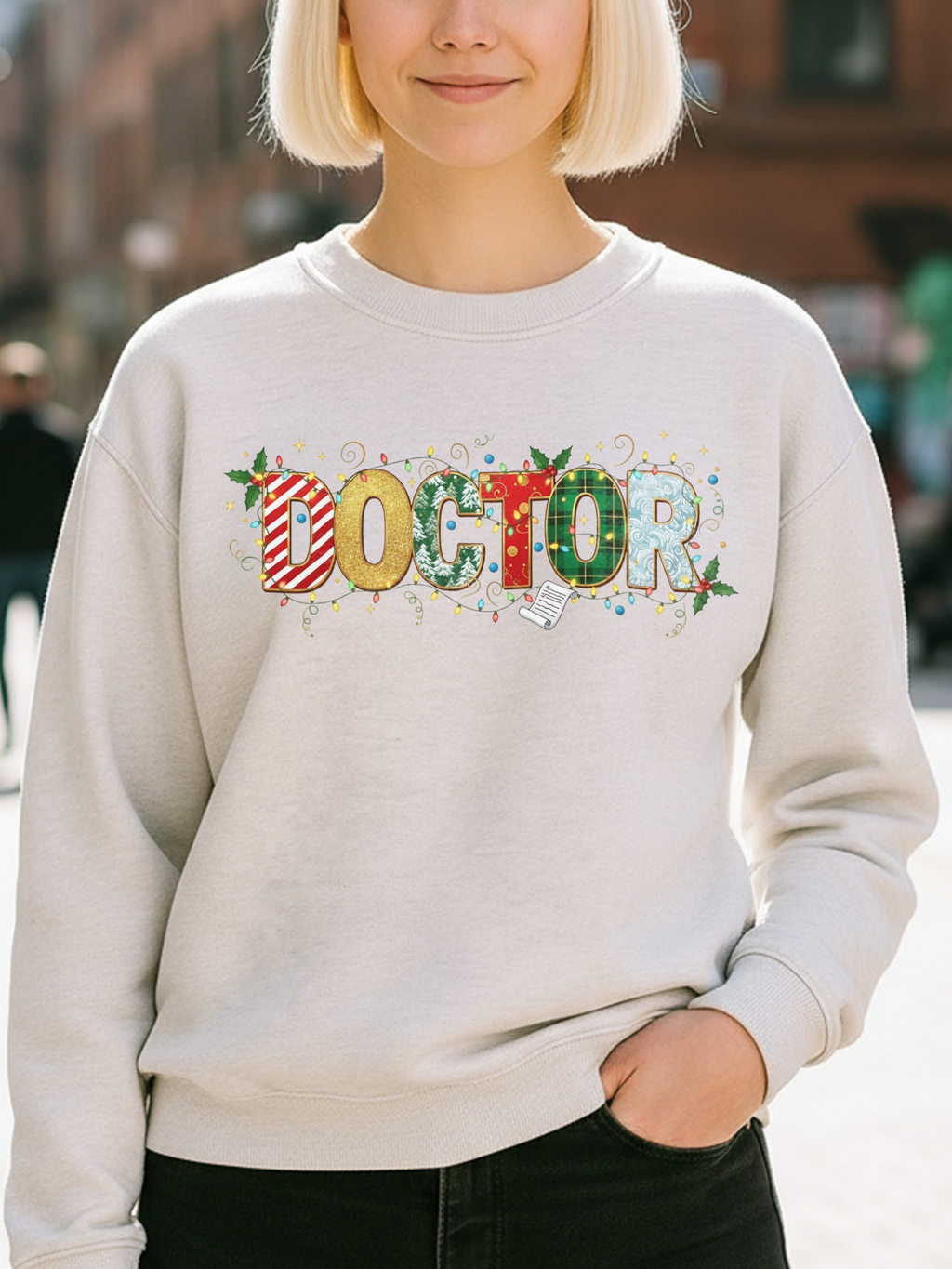 Christmas Doctor Sweatshirt, Merry Christmas Doctor Crewneck, Winter Doctor Sweater, Doctors Gift, Gift for Doctor