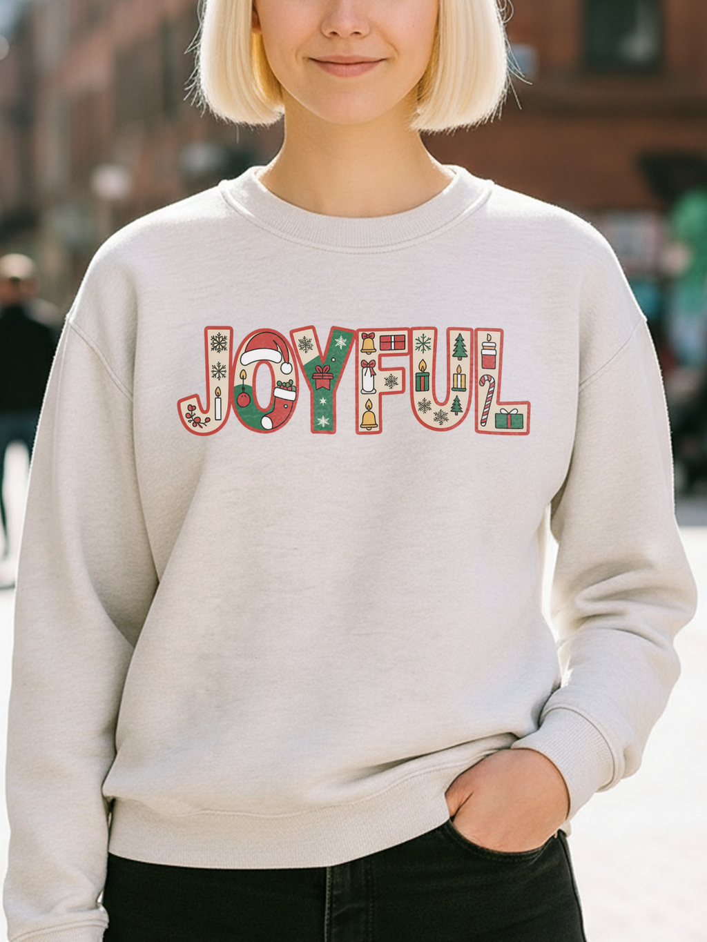 Christmas Joyful Sweatshirt, Holiday Spirit Crewneck, Christmas Season Sweater, Family Christmas Sweater, Christmas Shirt For Her, Cozy Winter Gift,Christmas Drinks Shirt,Spirits Sweatshirt