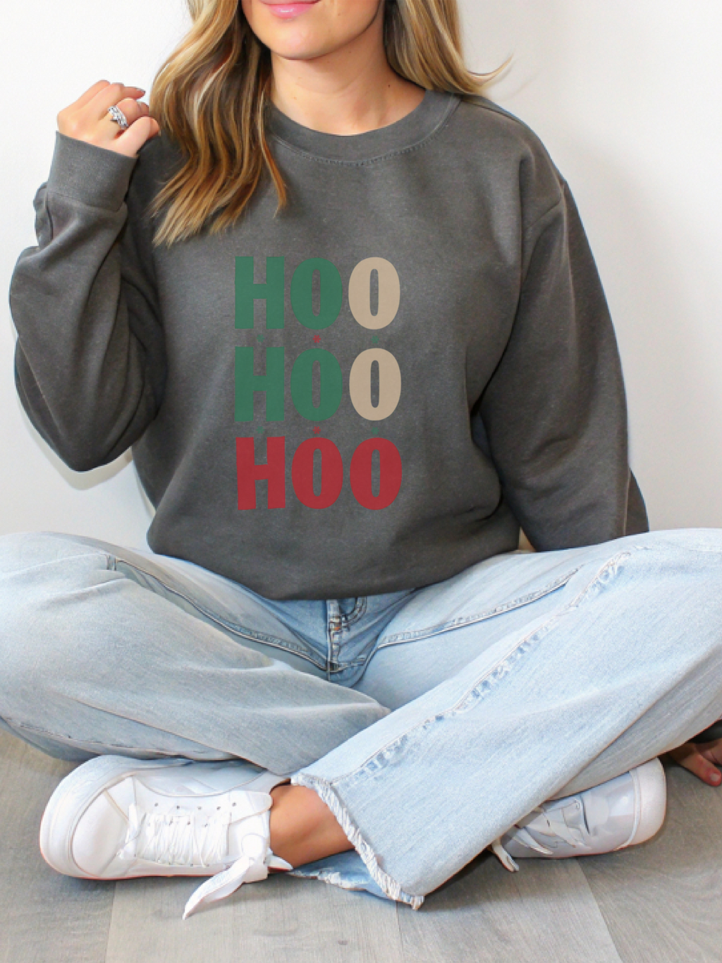 Ho Ho Ho Sweatshirt, Christmas Woman Crewneck, Xmas Sweater, Pink Girly Christmas, Happy Holiday Shirt, Christmas Woman Gift