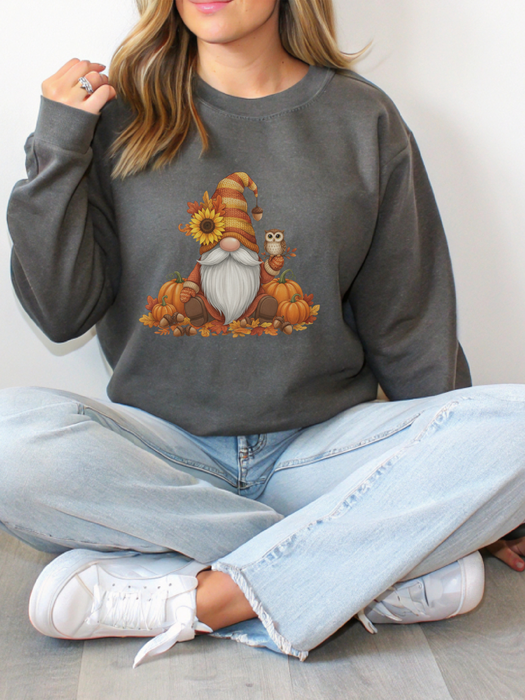 Fall Gnomes Sweatshirt, Fall Vibes Crewneck, Thanksgiving Gnomes Tshirt, Fall Lovers Shirt, Cozy Sweater, Cute Thanksgiving Gnomes Sweatshirt
