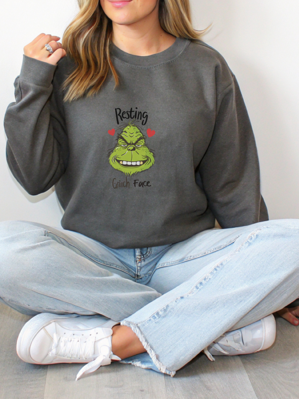 Resting Grinch Face Sweatshirt, Grinch Face Crewneck, Grinchmas Sweater, Christmas Funny Grinch Sweatshirt, Christmas Grinch Shirt Ew People Shirt