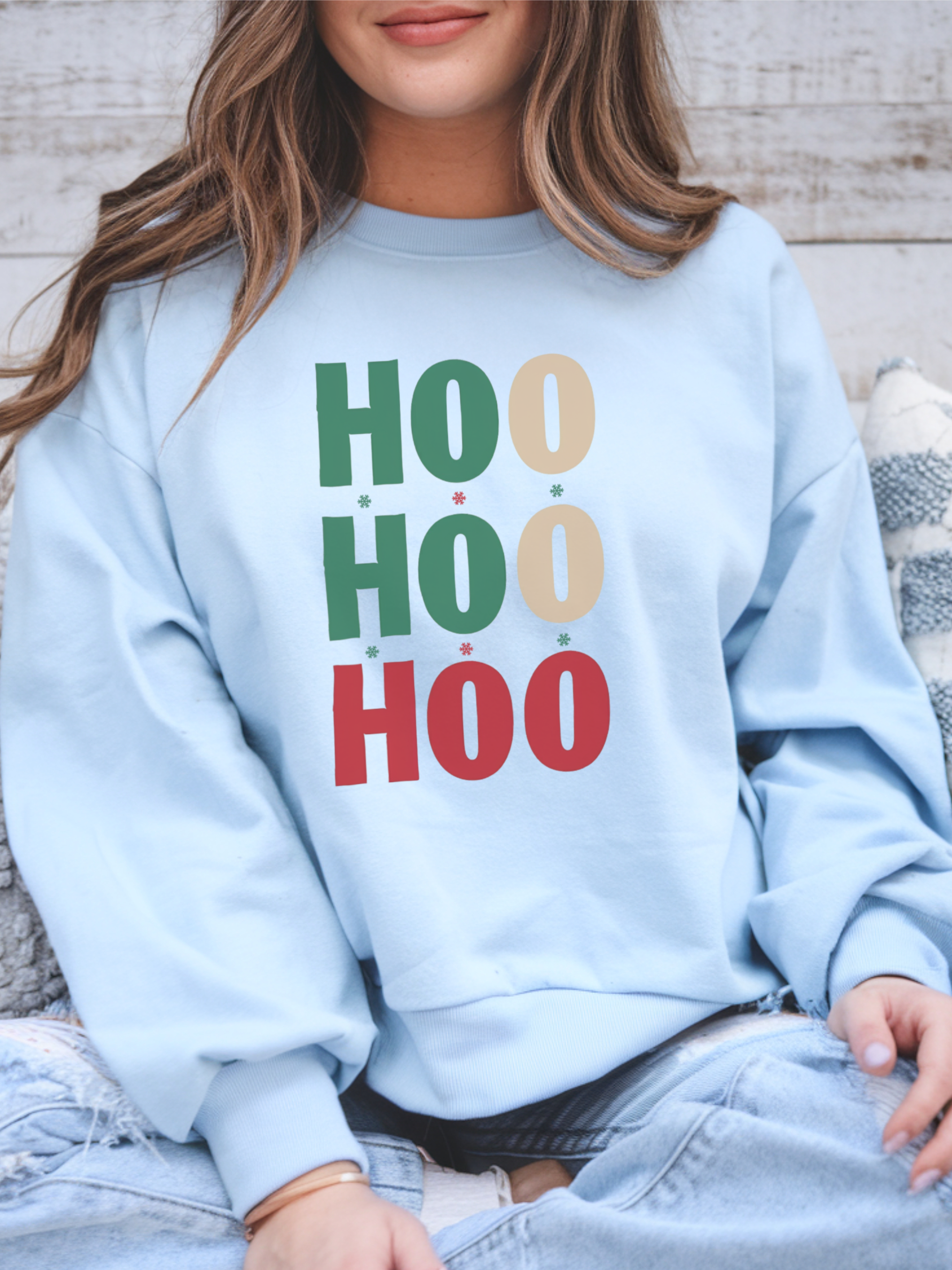 Ho Ho Ho Sweatshirt, Christmas Woman Crewneck, Xmas Sweater, Pink Girly Christmas, Happy Holiday Shirt, Christmas Woman Gift