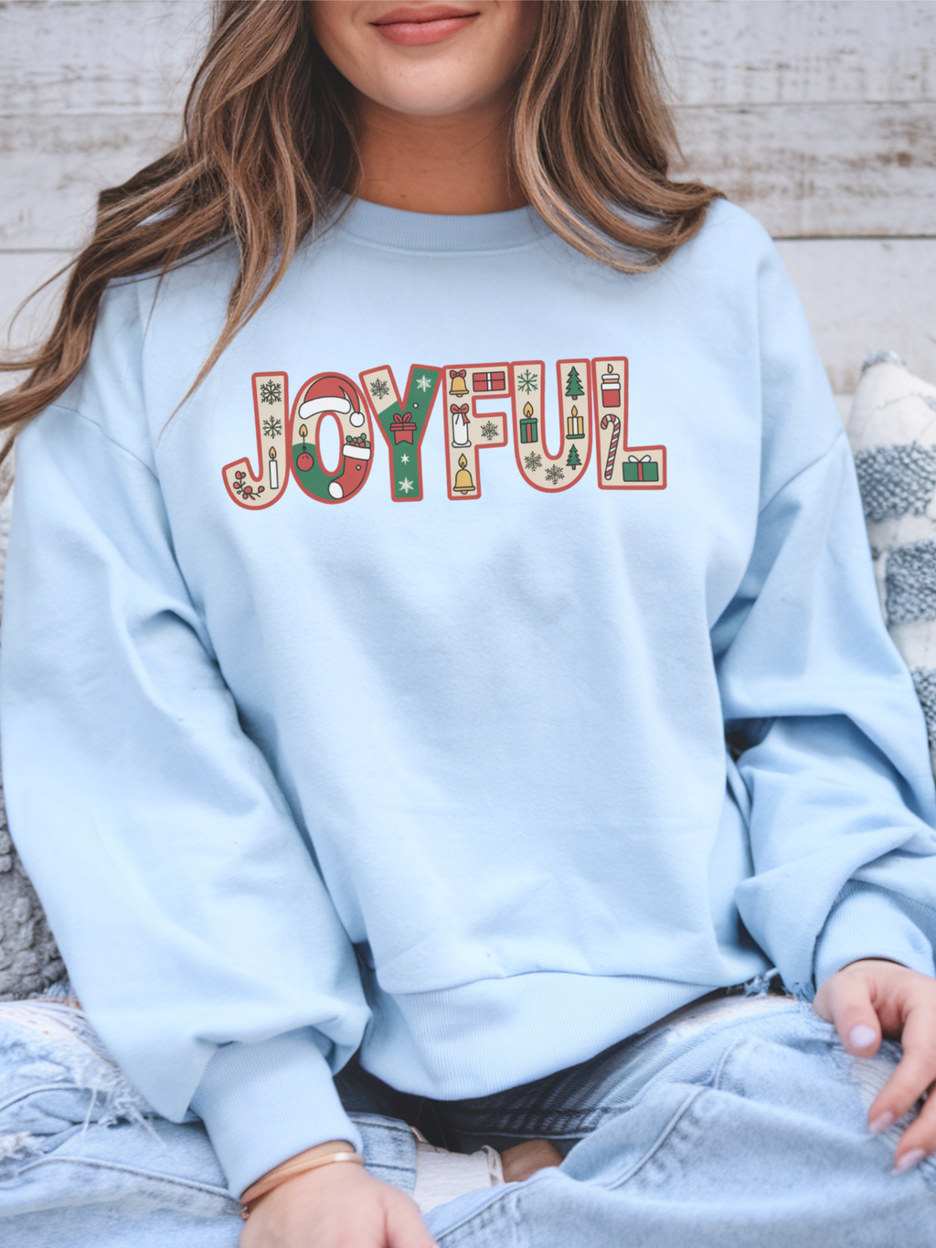 Christmas Joyful Sweatshirt, Holiday Spirit Crewneck, Christmas Season Sweater, Family Christmas Sweater, Christmas Shirt For Her, Cozy Winter Gift,Christmas Drinks Shirt,Spirits Sweatshirt