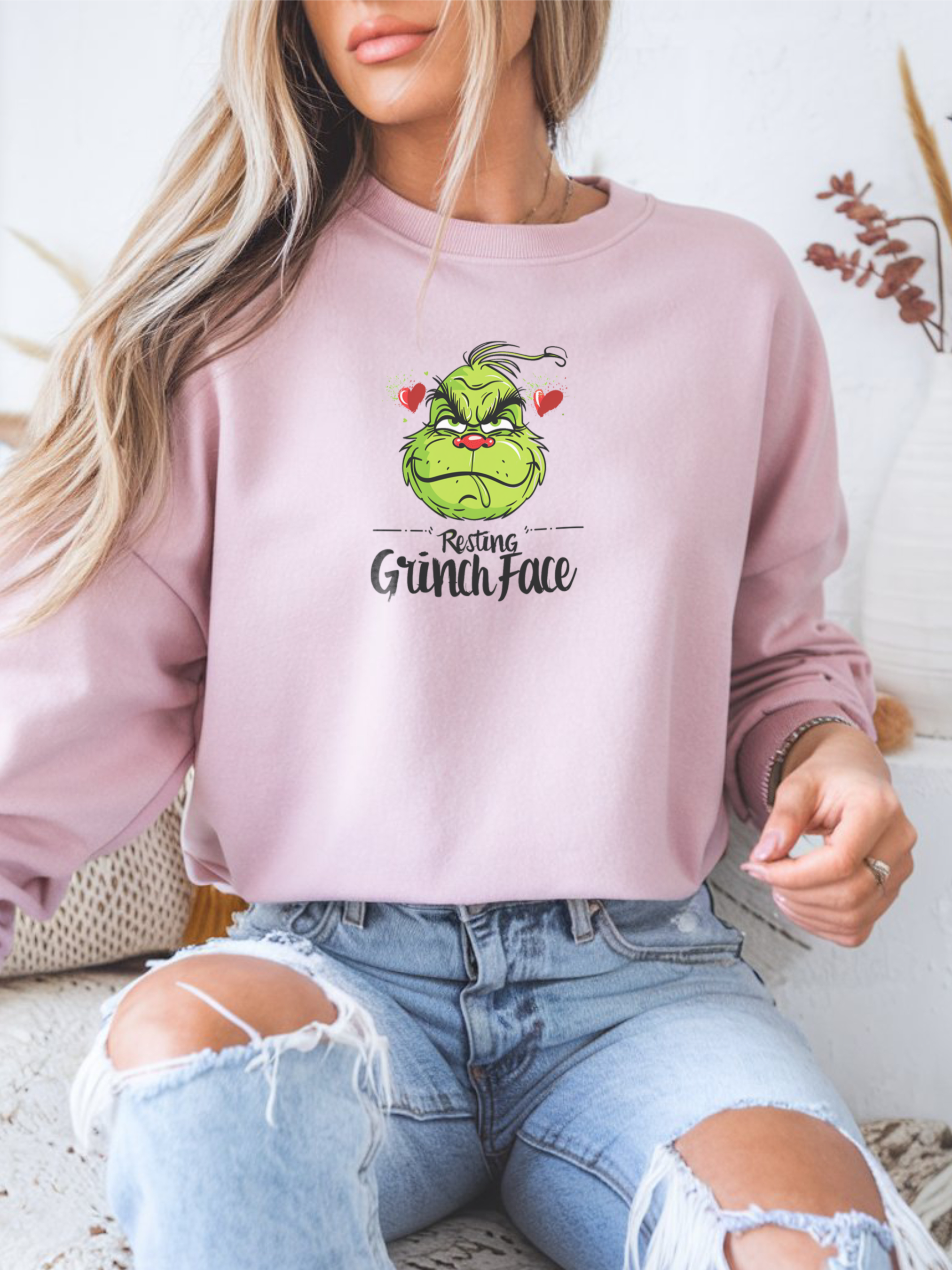 Resting Grinch Face Sweatshirt, Grinch Face Crewneck, Grinchmas Sweater, Christmas Funny Grinch Sweatshirt, Christmas Grinch Shirt Ew People Shirt