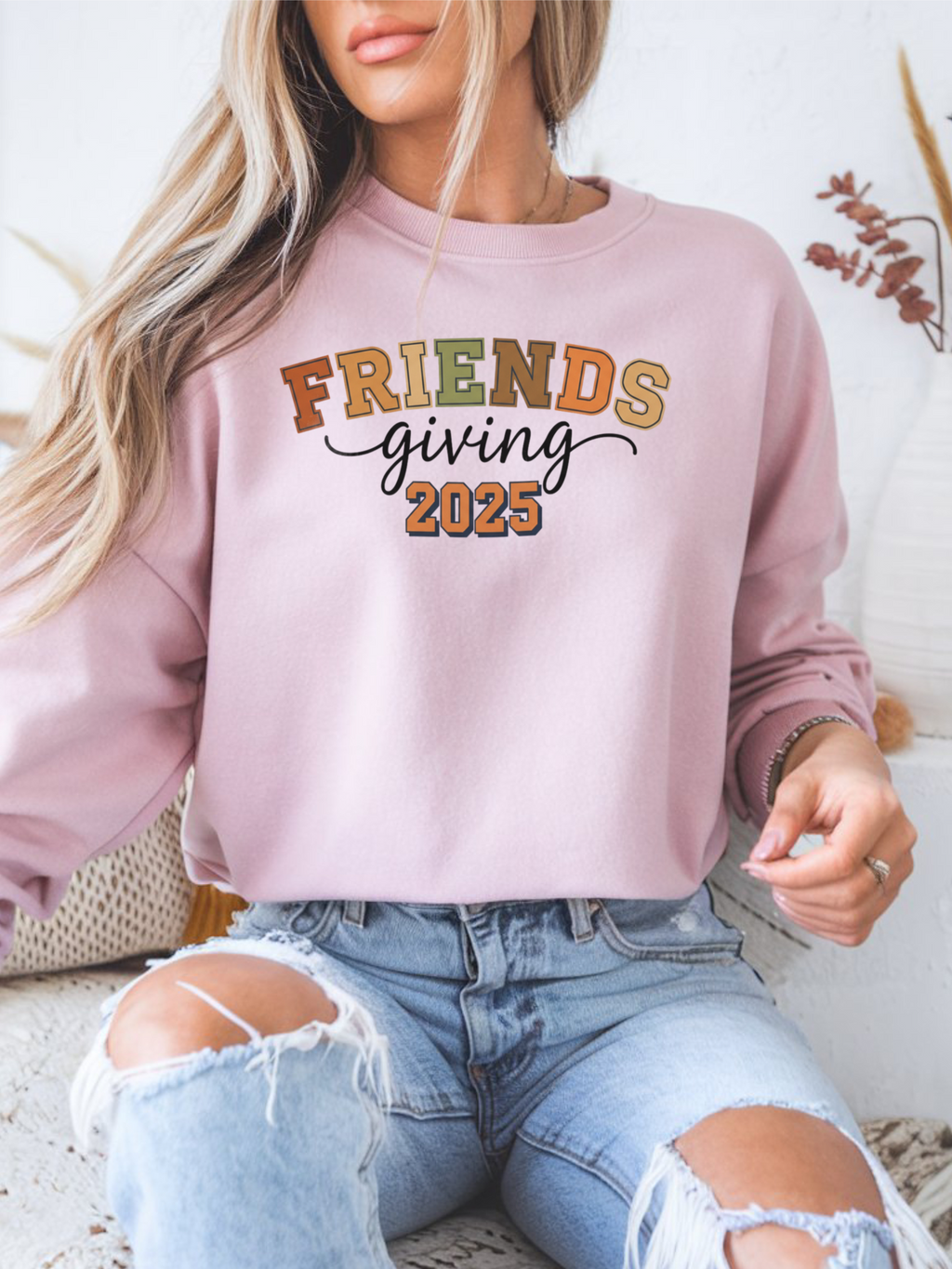 Friends Giving Sweatshirt, Thanksgiving Friends Crewneck, Friends Thanksgiving Sweatshirt, Friends Thanksgiving Gift Shirt, Friendsgiving 2025 Shirt