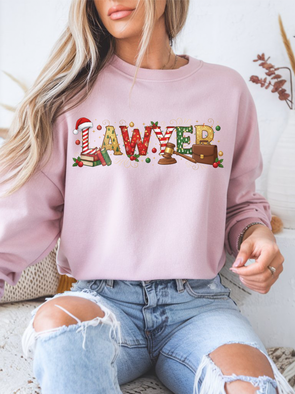 Christmas Lawyer Sweatshirt, Merry Christmas Lawyer Crewneck, Festive Lawyer Sweater, Lawyer Festive Hoodie, Gift for Lawyer
