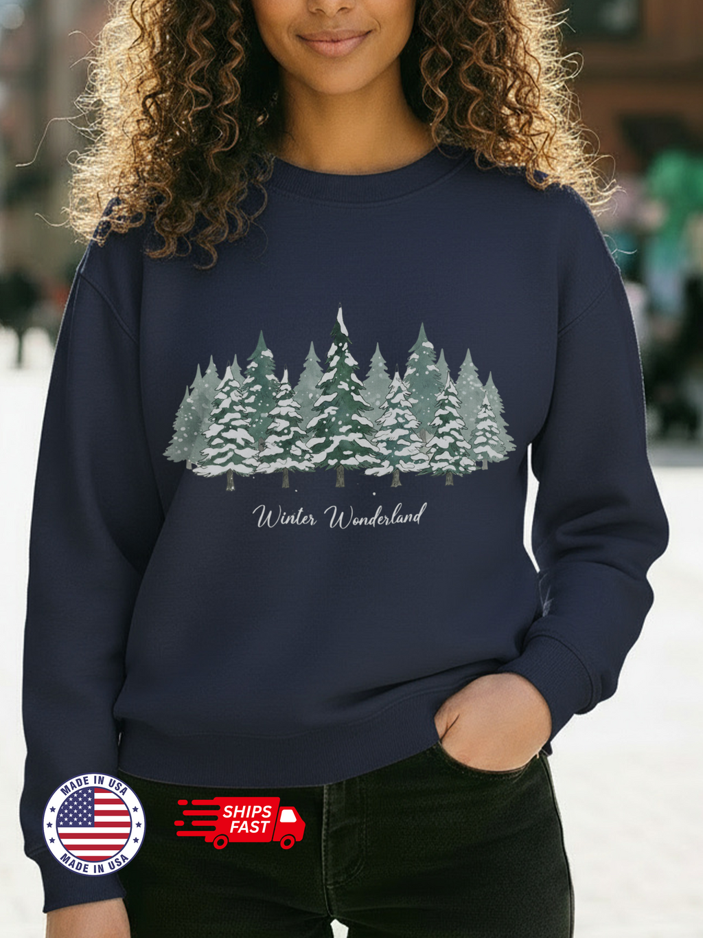 Winter Wonderland Sweatshirt, Christmas Tree Crewneck, Christmas Shirt For Women, Winter Gift, Family Winter Shirt, Winter Crew Shirt, Winter Lover Shirt