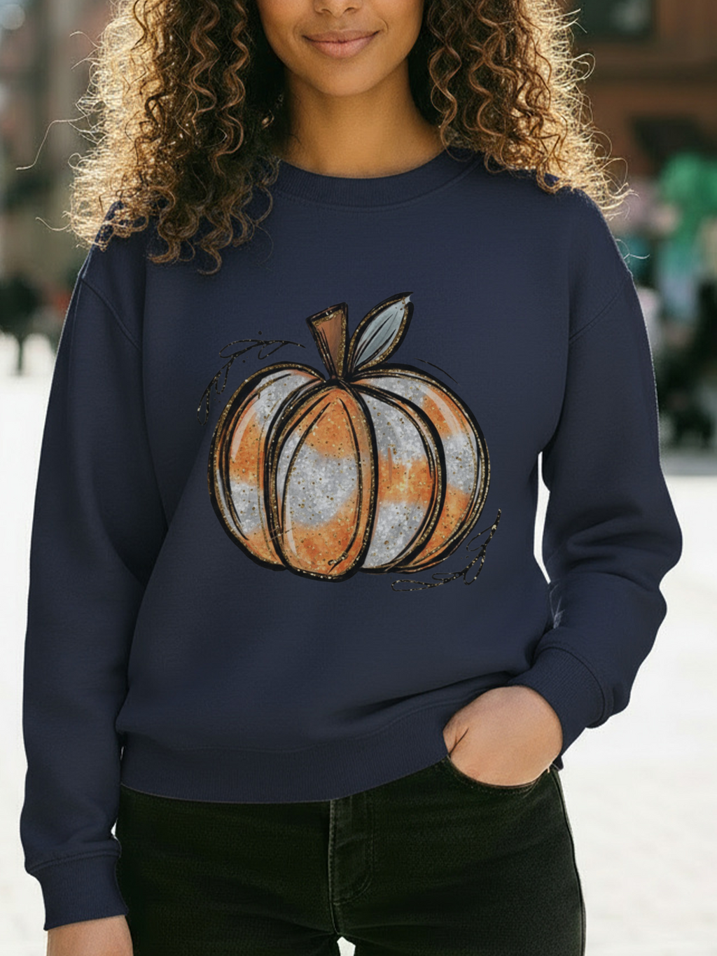 Pumpkin Sweatshirt, Boho Pumpkin Fall Crewneck, Patchwork Pumpkin Sweater, Cute Autumn Sweatshirt, Fall Harvest Shirt, Pumpkin Patch Woman Tee