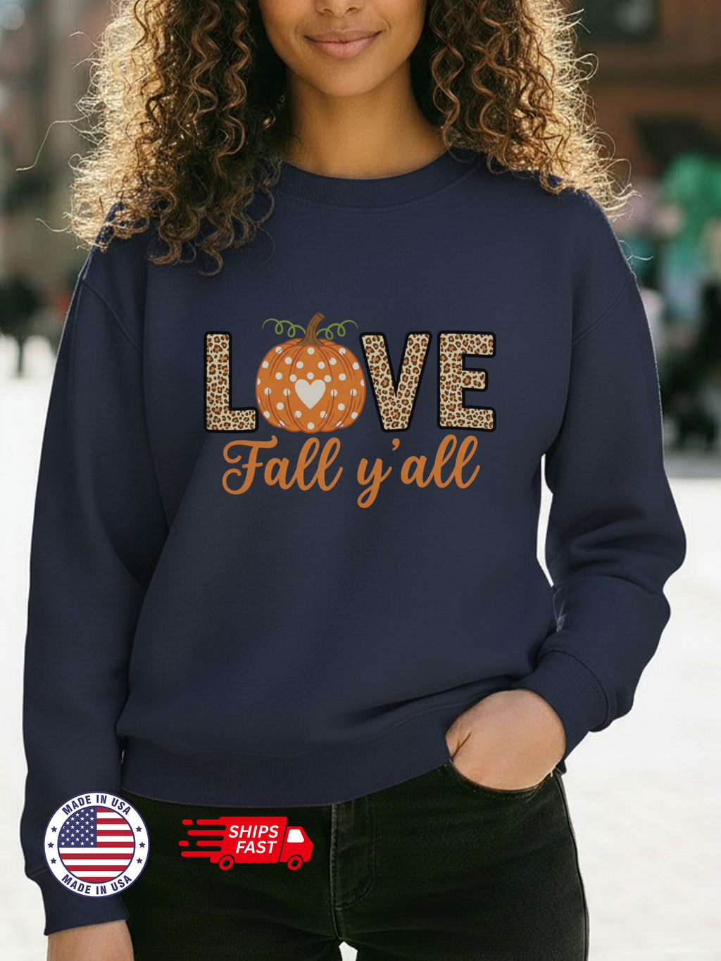 Love Thanksgiving Sweatshirt,Its Fall Yall Crewneck,Fall Sweater for Women, Pumpkin Shirt, Fall Crewneck Womens Thanksgiving Shirt