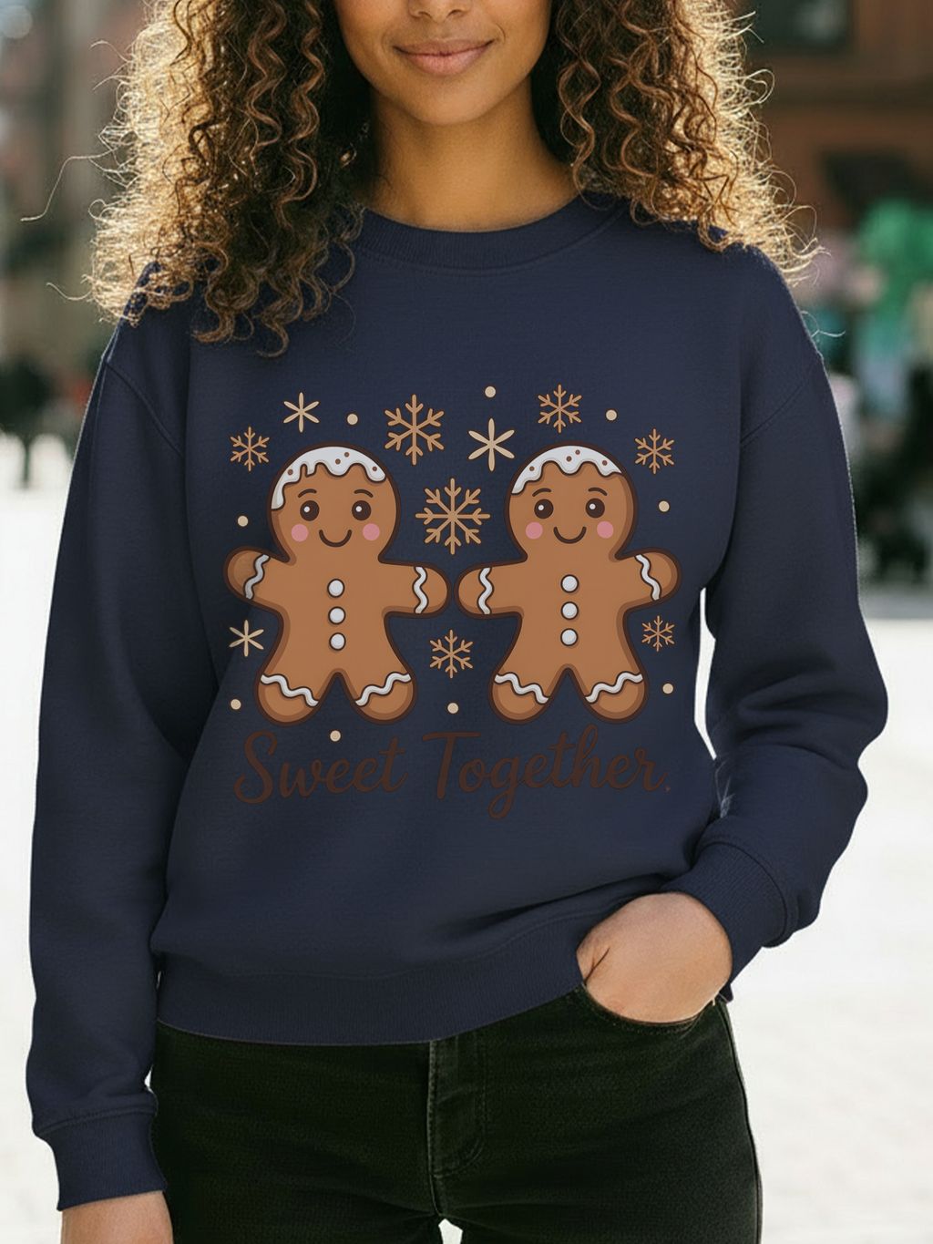 Gingerbread Sweatshirt, Christmas Gingerbread Cookies Crewneck, Holiday Baking, Christmas Cookie Baking, Gingerbread Sweater, Cute Holiday Crewneck