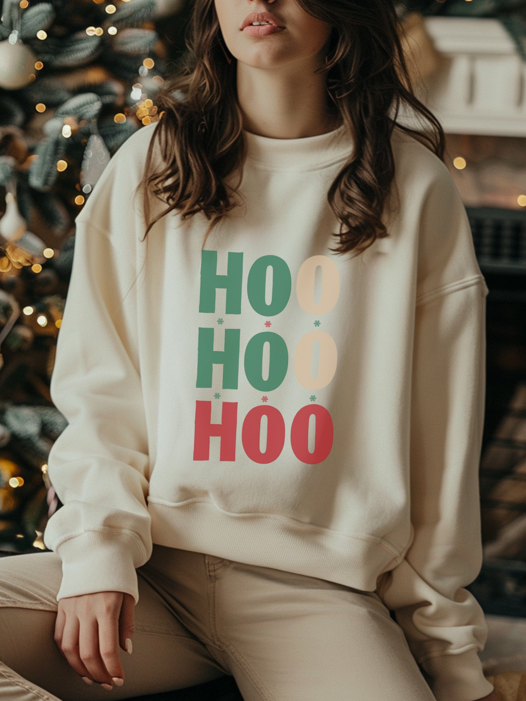 Ho Ho Ho Sweatshirt, Christmas Woman Crewneck, Xmas Sweater, Pink Girly Christmas, Happy Holiday Shirt, Christmas Woman Gift