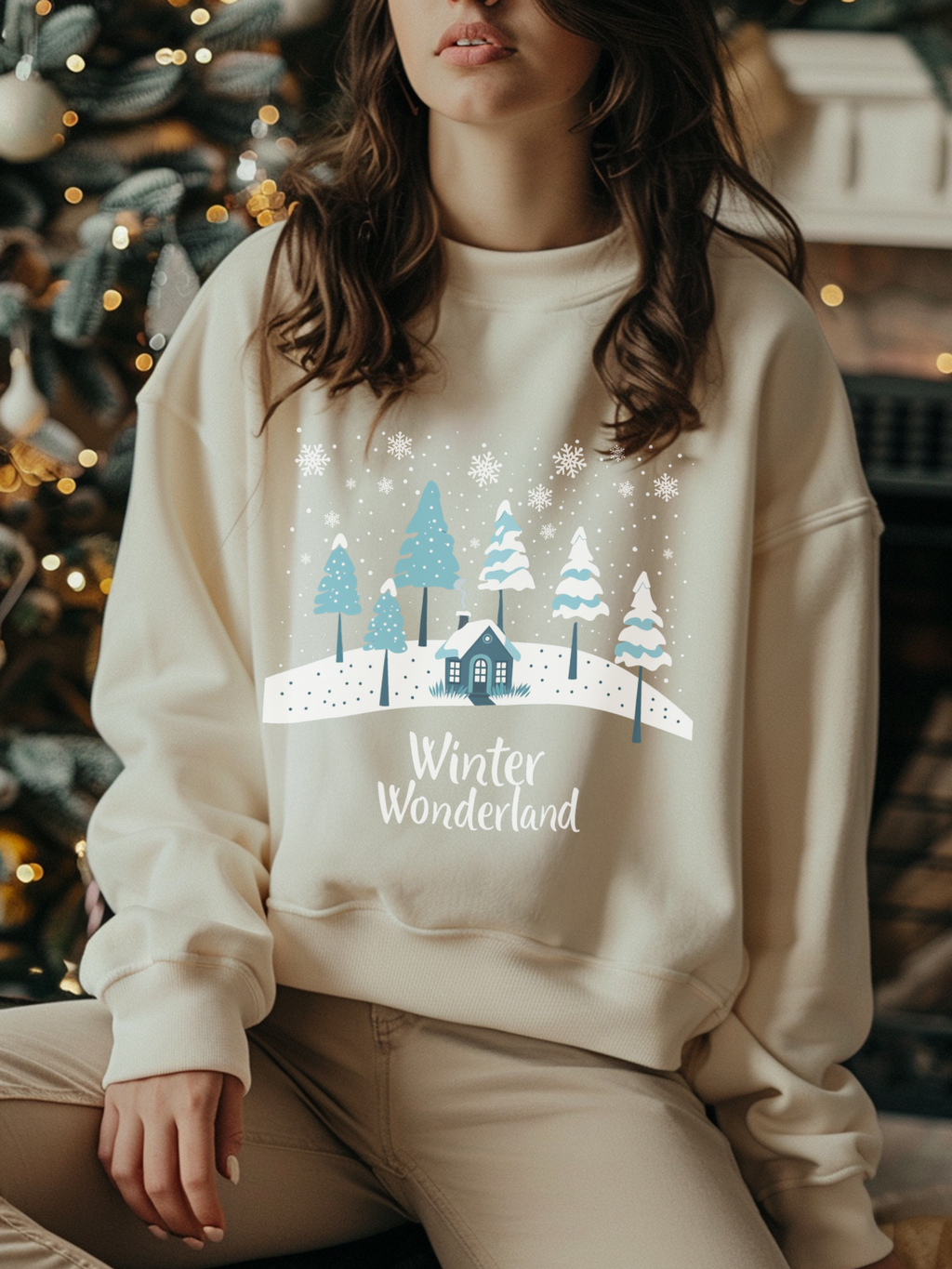 Winter Wonderland Sweatshirt, Christmas Tree Crewneck, Christmas Shirt For Women, Winter Gift, Family Winter Shirt, Winter Crew Shirt, Winter Lover Shirt