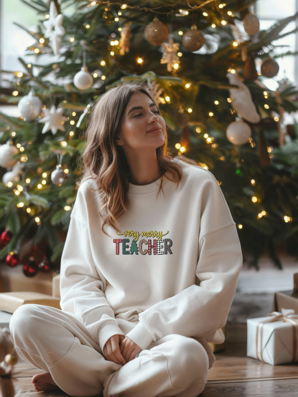 Teacher Christmas Sweatshirt, Merry Christmas Teachers Crewneck, Holly Jolly Teacher Xmas Sweater, Teacher Party Sweatshirt