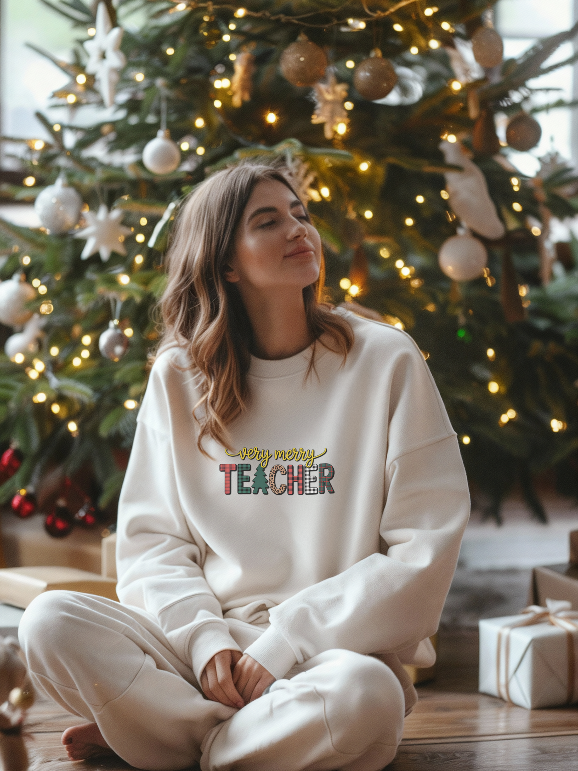 Teacher Christmas Sweatshirt, Merry Christmas Teachers Crewneck, Holly Jolly Teacher Xmas Sweater, Teacher Party Sweatshirt