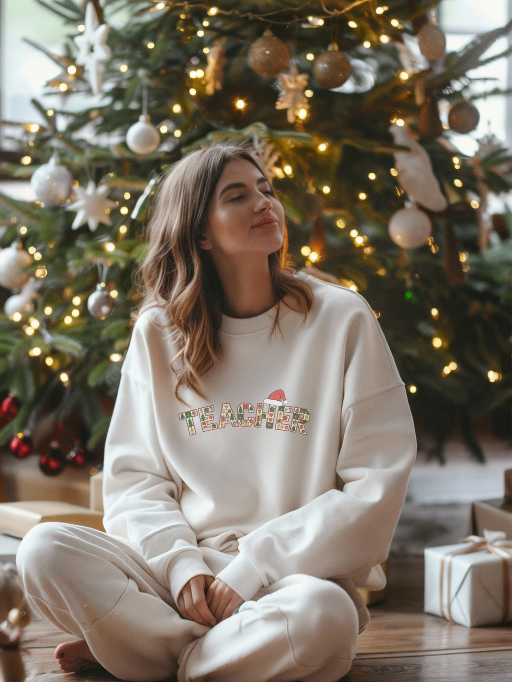 Merry Christmas Teacher Sweatshirt, Christmas Teachers Crewneck, Holly Jolly Teacher Xmas Sweater, Teacher Party Shirt, Gift For Teacher