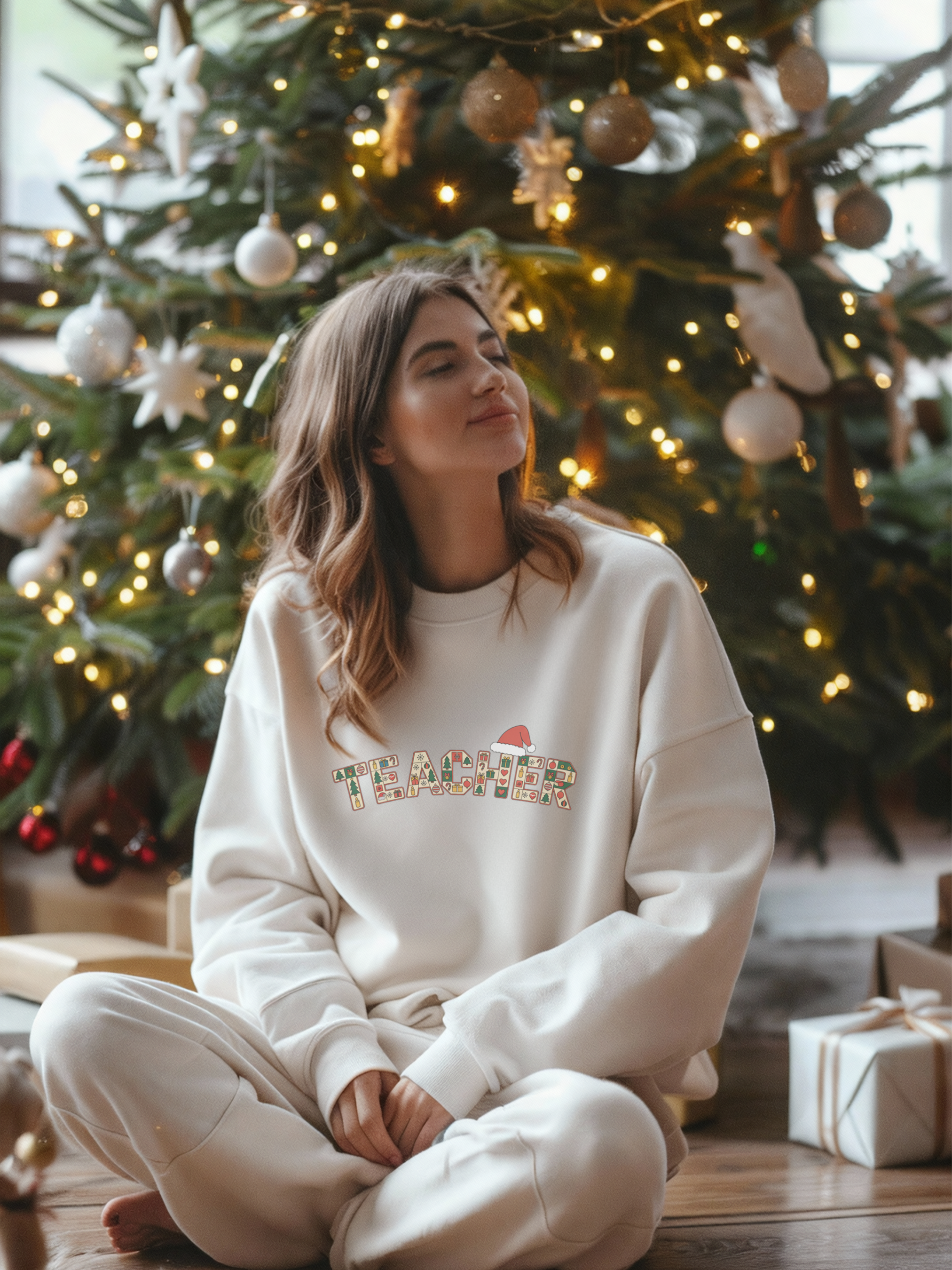 Merry Christmas Teacher Sweatshirt, Christmas Teachers Crewneck, Holly Jolly Teacher Xmas Sweater, Teacher Party Shirt, Gift For Teacher