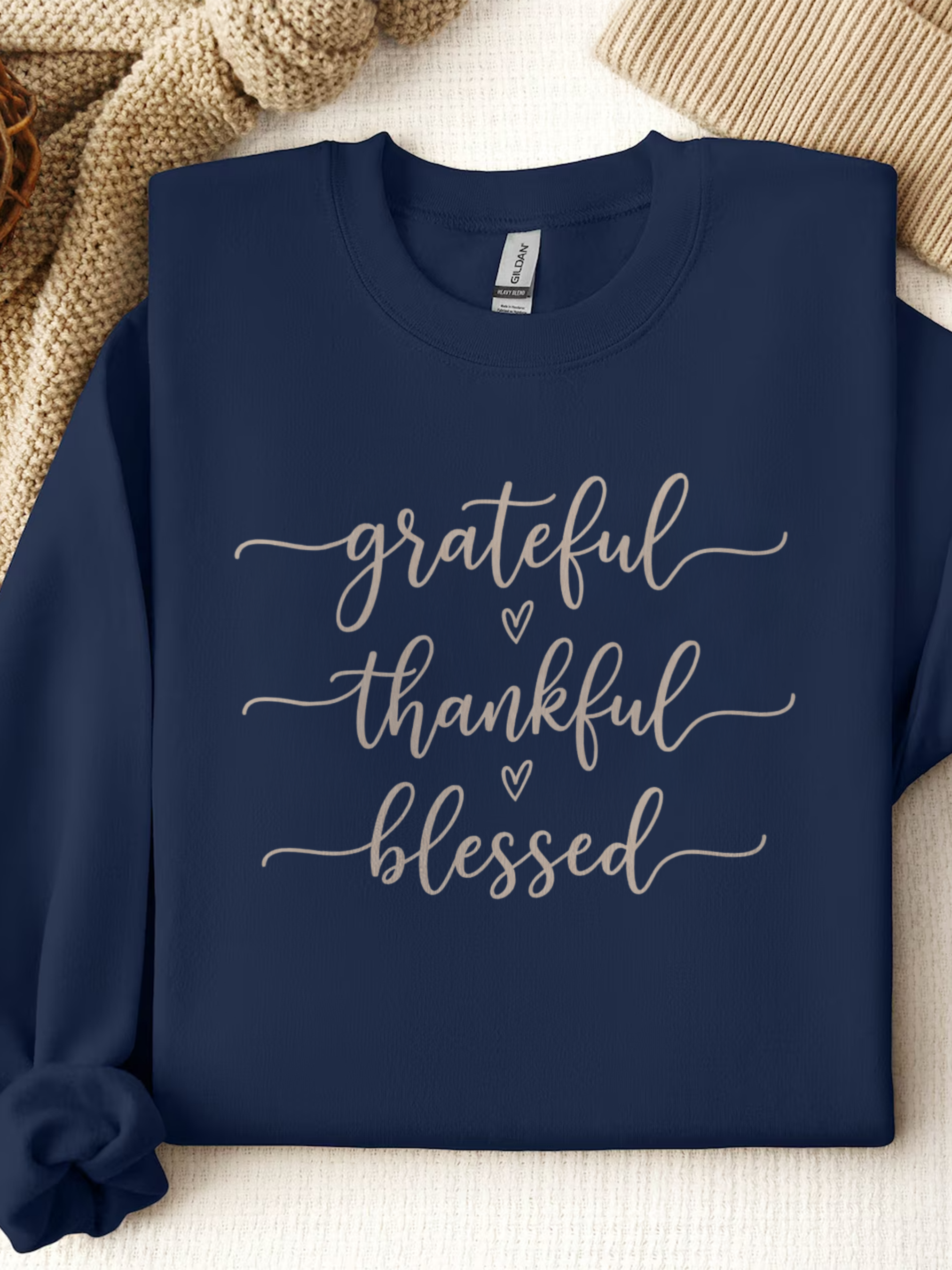 Grateful Thankful Blessed Sweatshirt, Thanksgiving Woman Sweater, Fall Girly Sweater, Thankful Crewneck, Thanksgiving Woman Gift, Grateful Sweatshirt