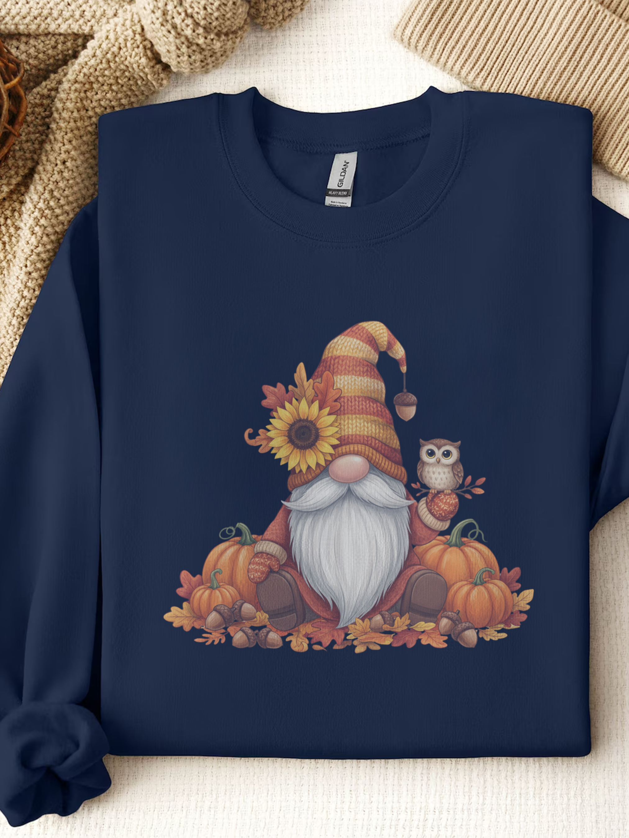 Fall Gnomes Sweatshirt, Fall Vibes Crewneck, Thanksgiving Gnomes Tshirt, Fall Lovers Shirt, Cozy Sweater, Cute Thanksgiving Gnomes Sweatshirt