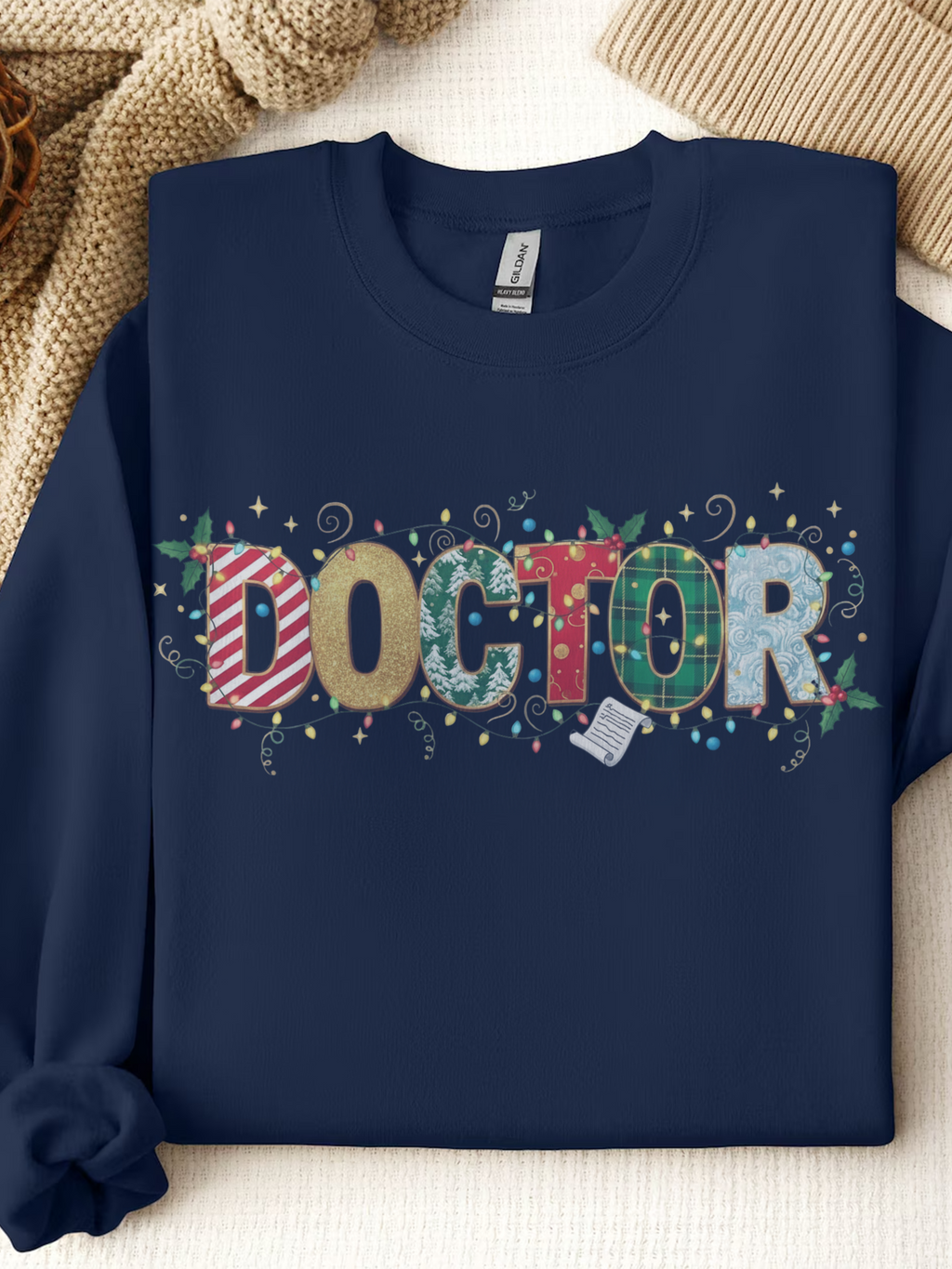 Christmas Doctor Sweatshirt, Merry Christmas Doctor Crewneck, Winter Doctor Sweater, Doctors Gift, Gift for Doctor