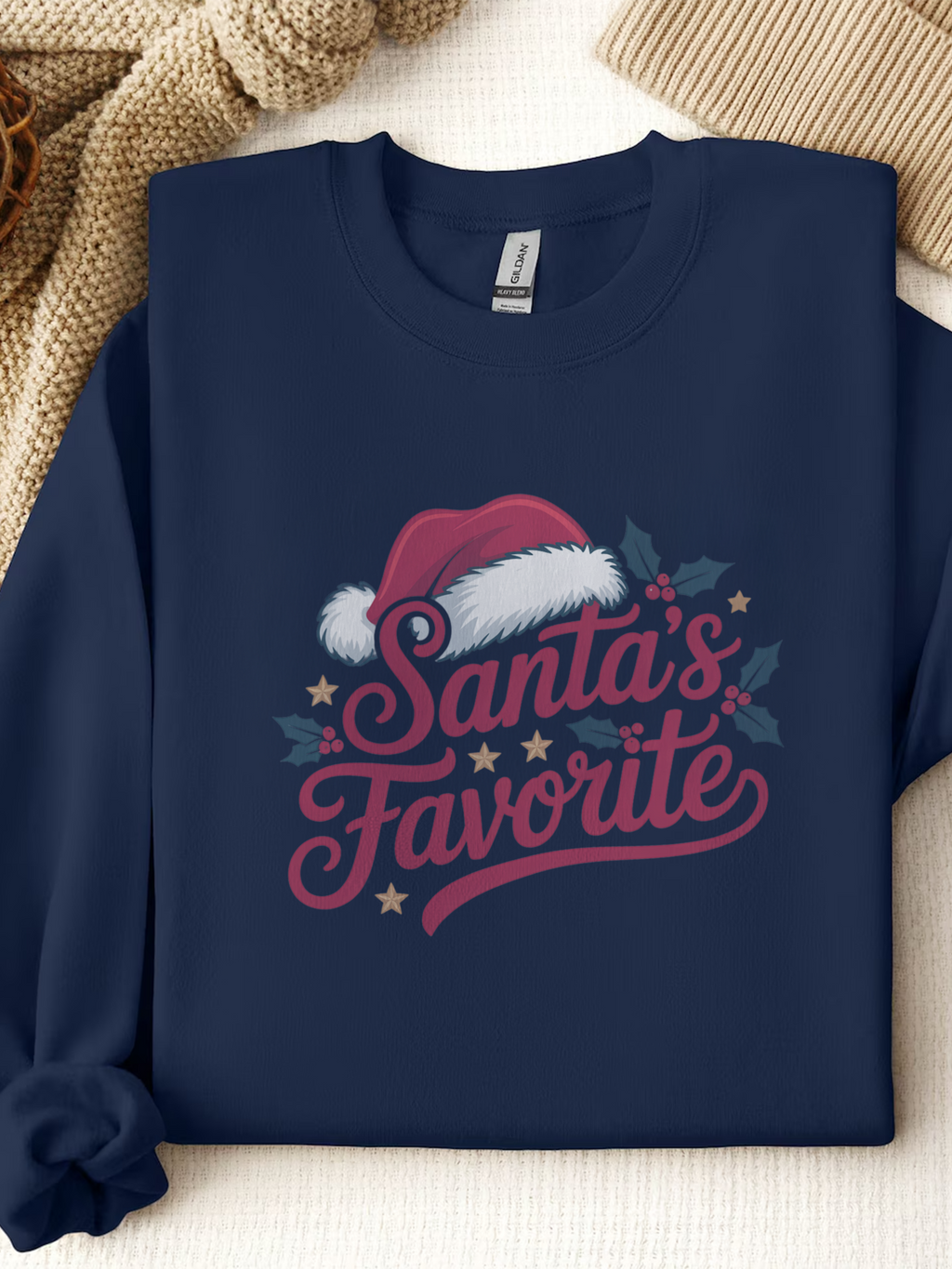 Santas Favorite Christmas Sweatshirt, Womens Christmas Shirt, Girly Christmas Gift, Funny Christmas Shirt, Festive Holiday Gift, Woman Holiday Sweater