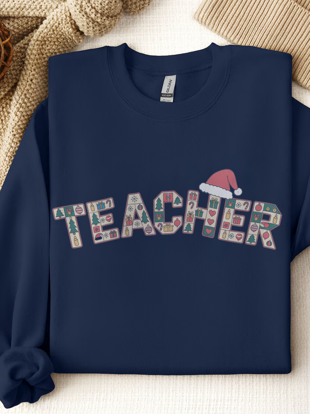 Merry Christmas Teacher Sweatshirt, Christmas Teachers Crewneck, Holly Jolly Teacher Xmas Sweater, Teacher Party Shirt, Gift For Teacher