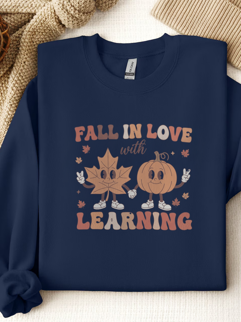 Groovy Teacher Sweatshirt, Teacher Fall Crewneck, Fall In Love With Learning Teacher Sweater, Trick or Teach Teacher, Thanksgiving Teacher Shirt