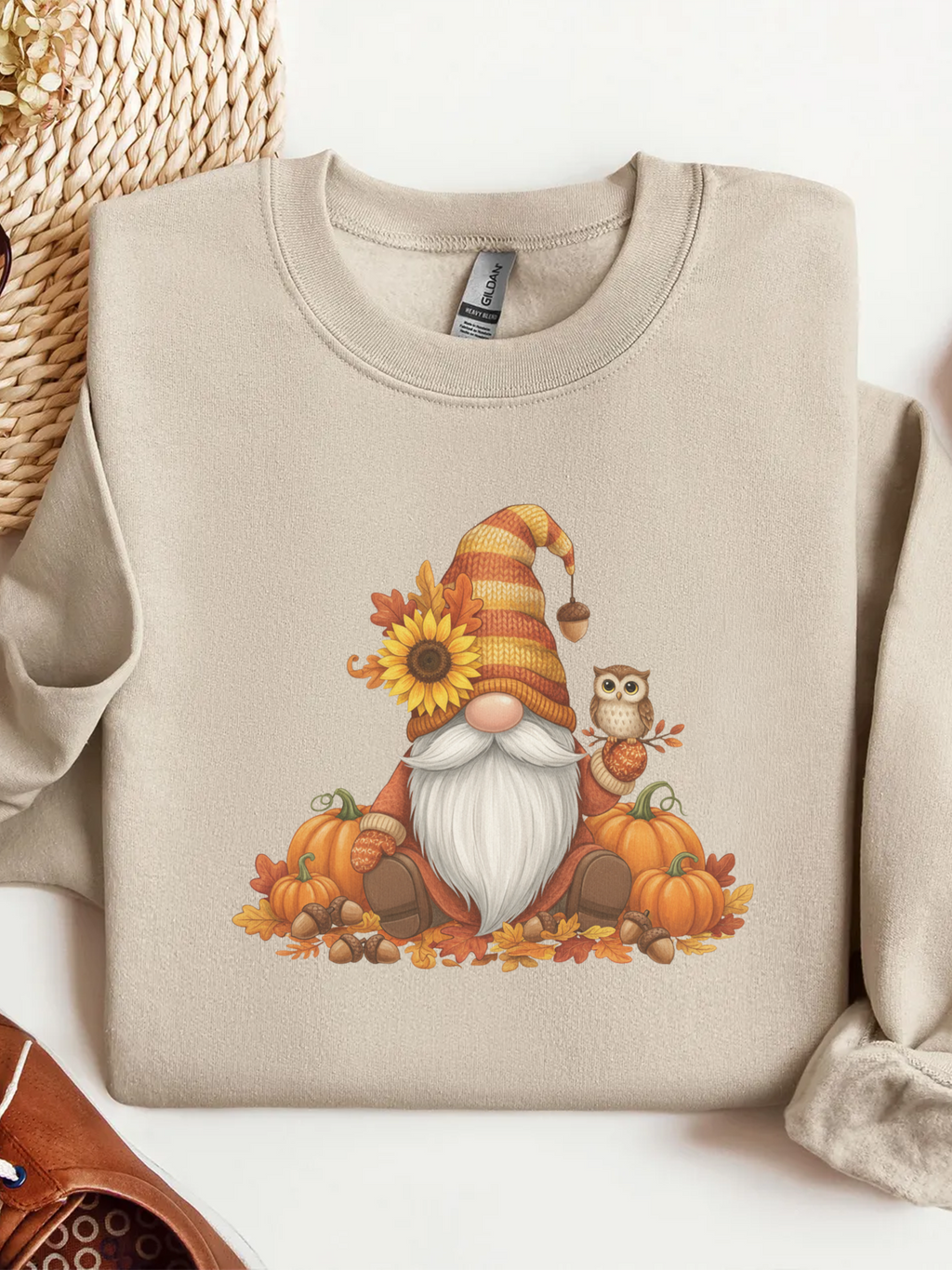 Fall Gnomes Sweatshirt, Fall Vibes Crewneck, Thanksgiving Gnomes Tshirt, Fall Lovers Shirt, Cozy Sweater, Cute Thanksgiving Gnomes Sweatshirt