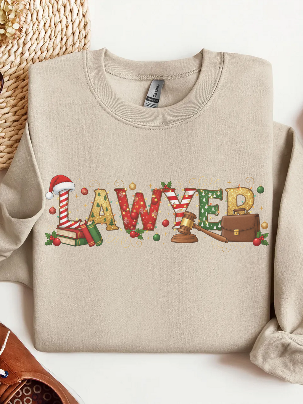 Christmas Lawyer Sweatshirt, Merry Christmas Lawyer Crewneck, Festive Lawyer Sweater, Lawyer Festive Hoodie, Gift for Lawyer